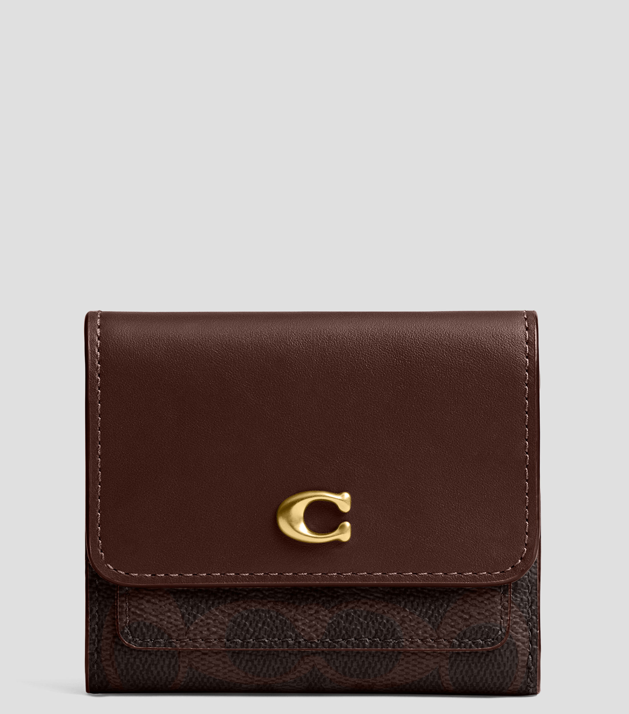 Cartera Café Mila Small Flap Estampada Mujer