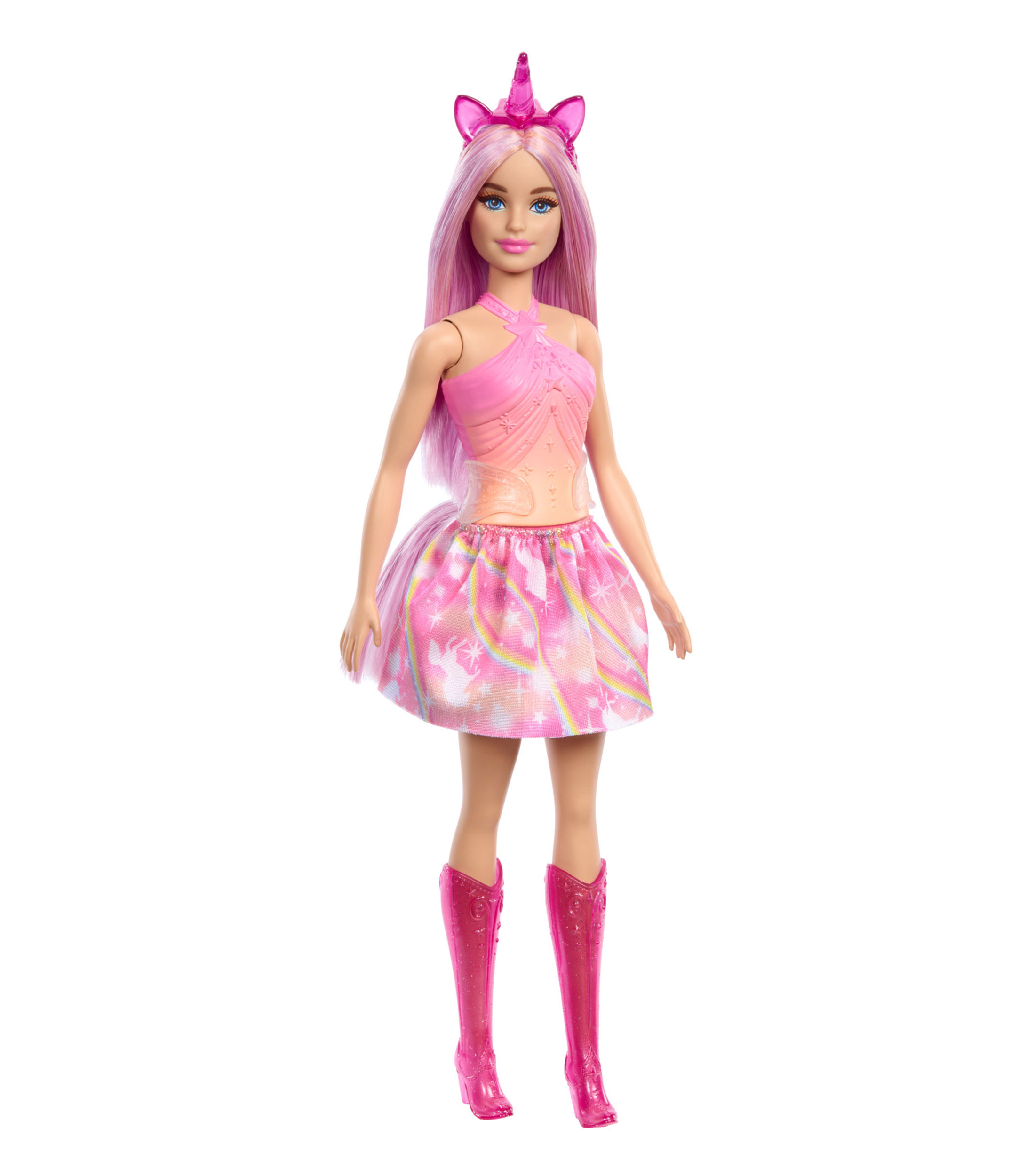 Barbie: Muñeca Barbie Fantasía Unicornio Falda de Ensueño Rosa