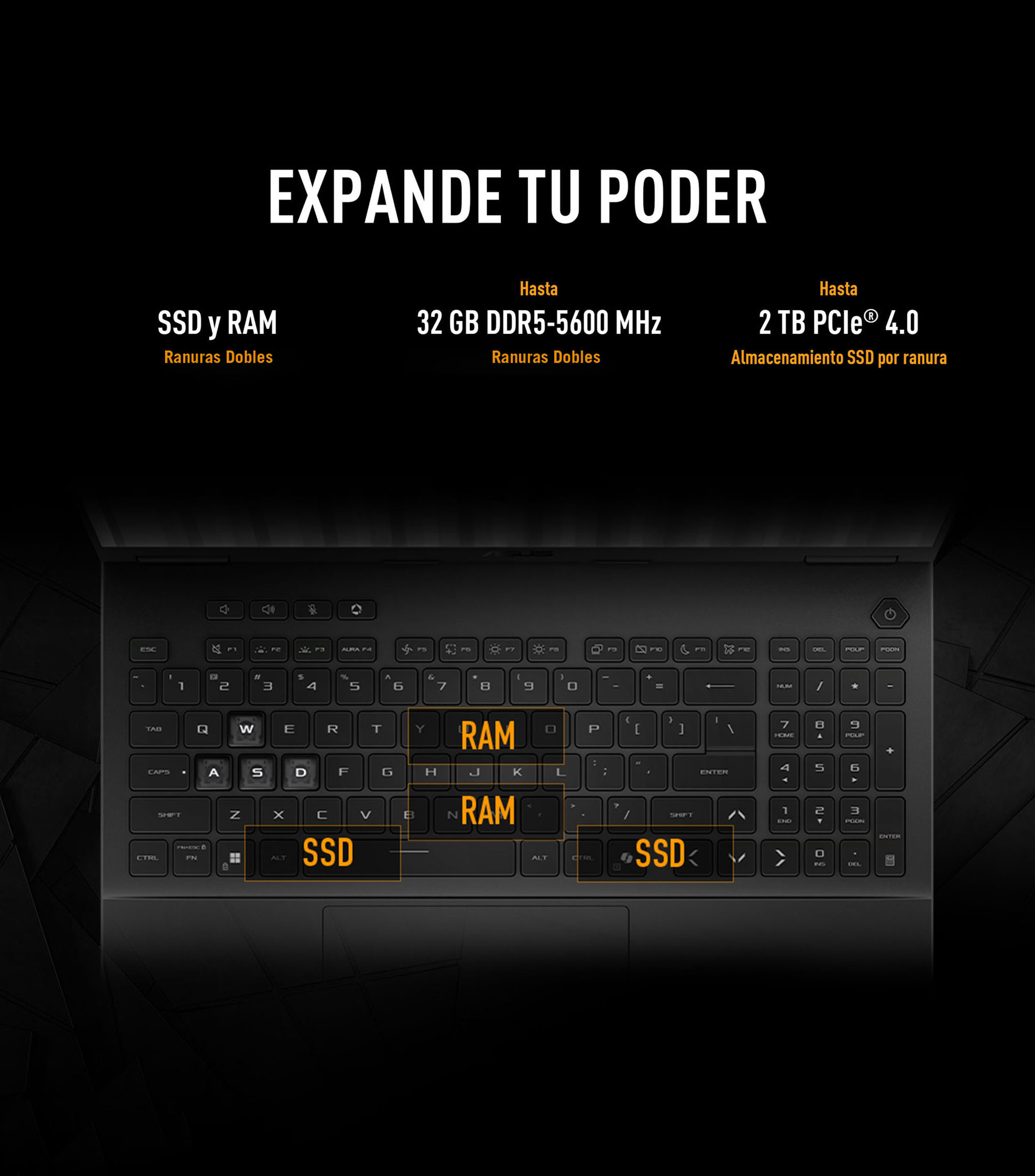 Laptop Gaming TUF A16, 16", NVIDIA GeForce RTX 5050, AMD Ryzen 7, RAM 16 GB, 512 GB SSD