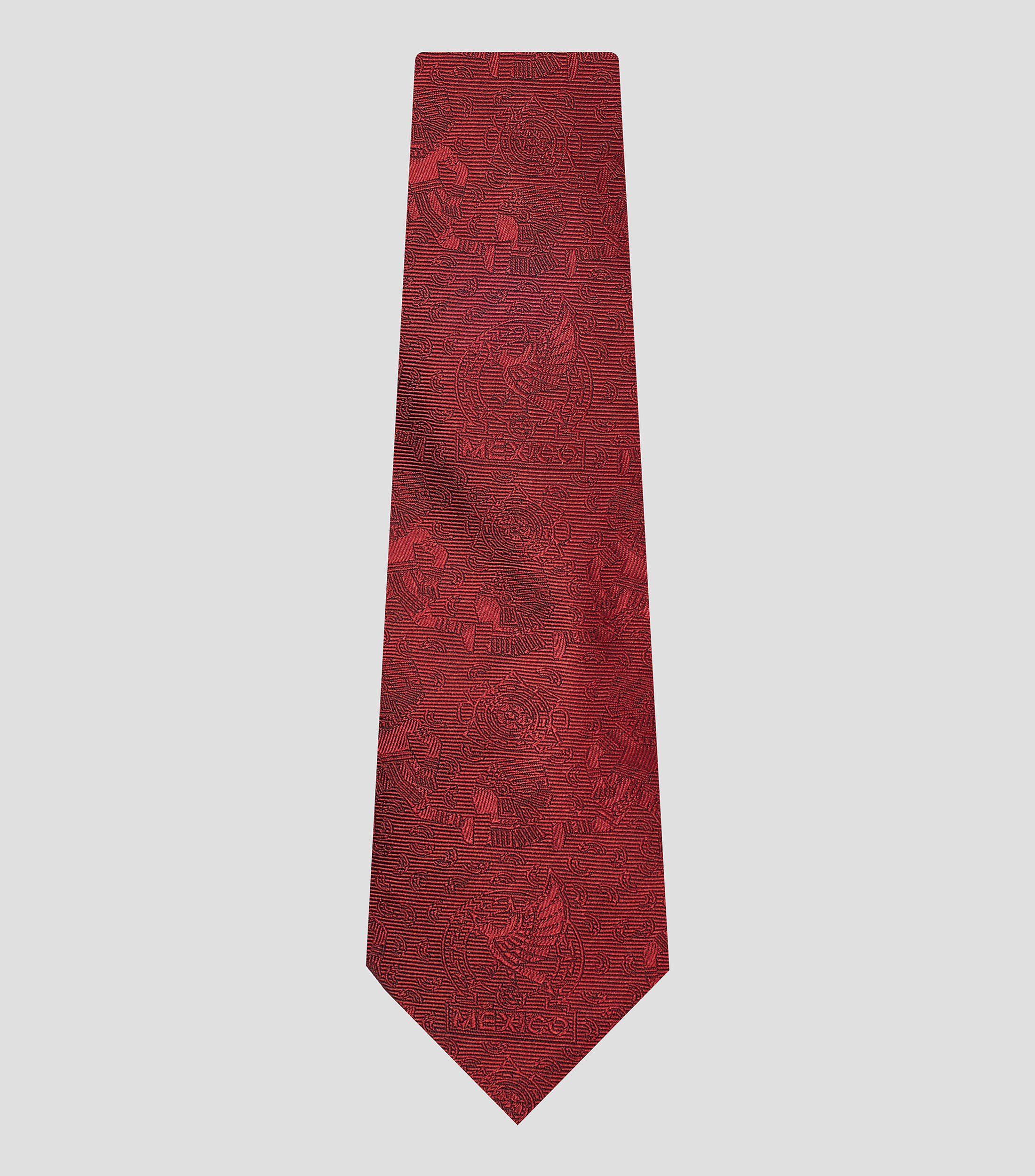 Corbata ancha de seda con microdiseños