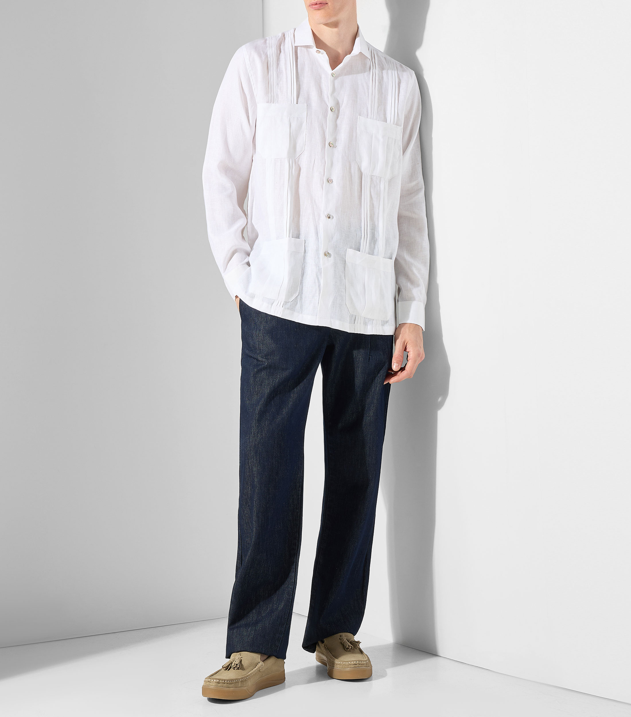 Sobrecamisa lisa manga larga Hombre