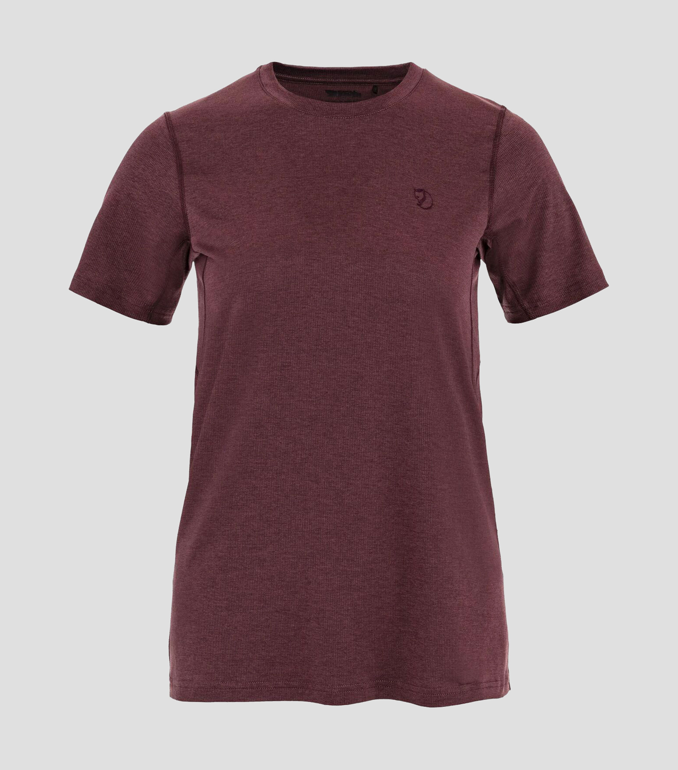 Playera de cuello redondo con manga corta lisa Mujer
