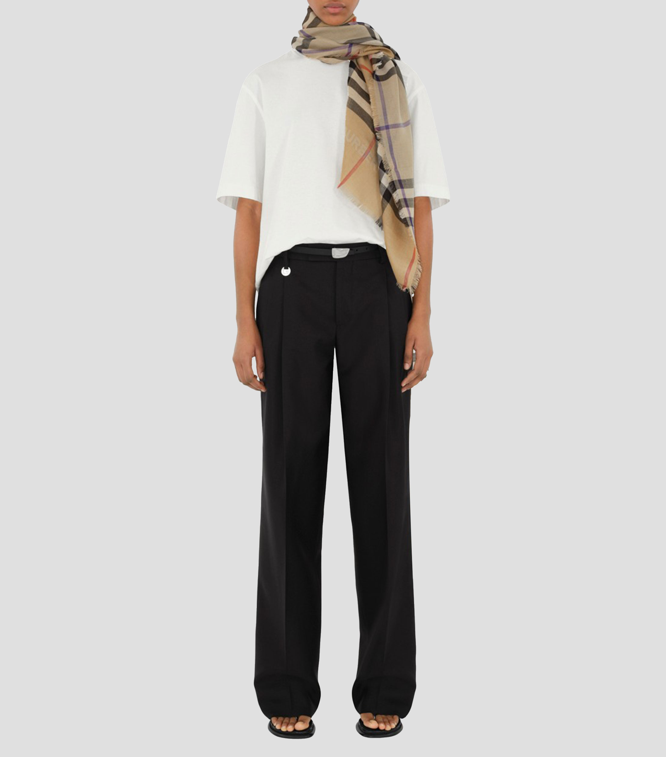 Bufanda reversible Check Mujer