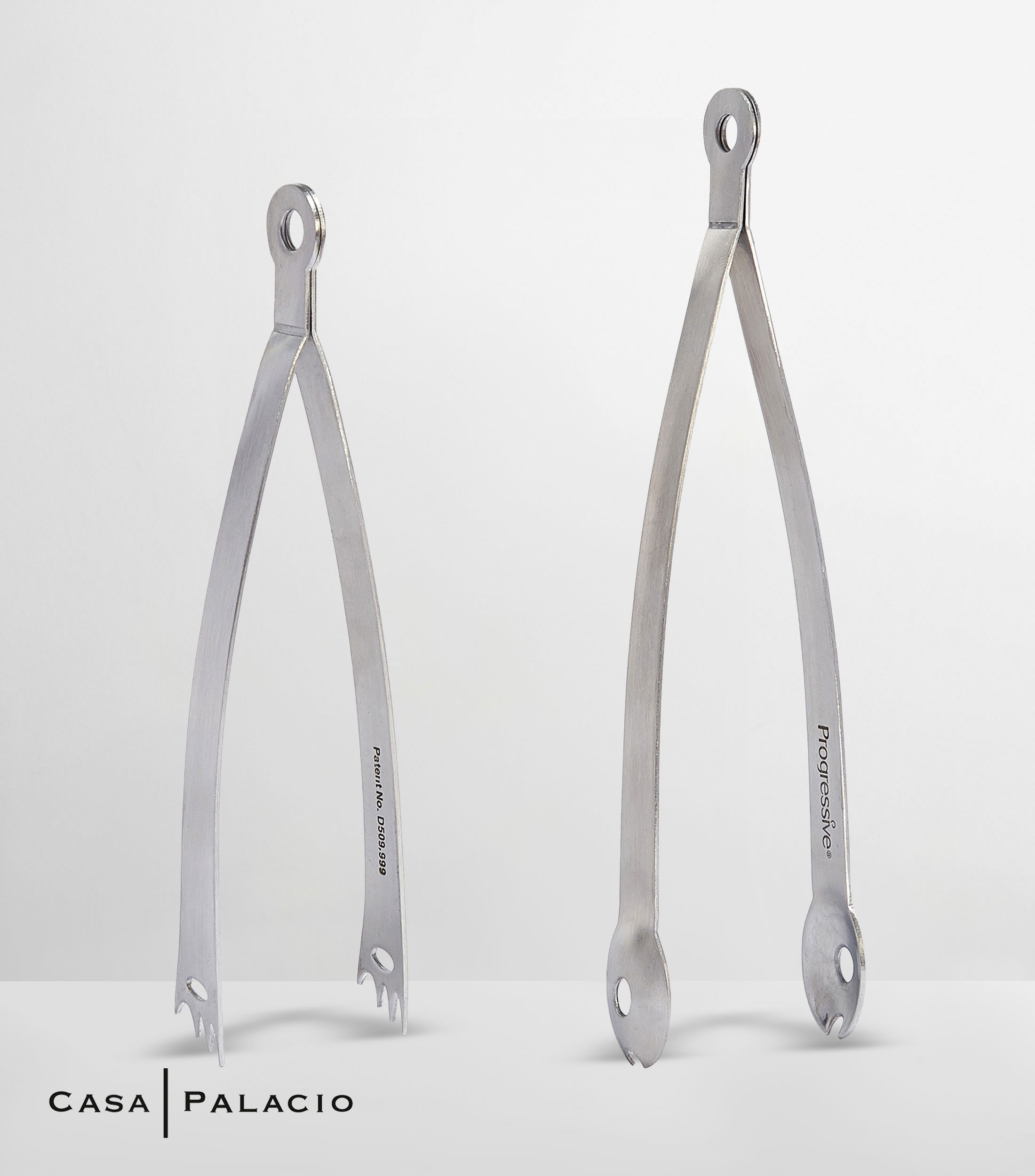 Set 2 Pinzas para Vegetales plata