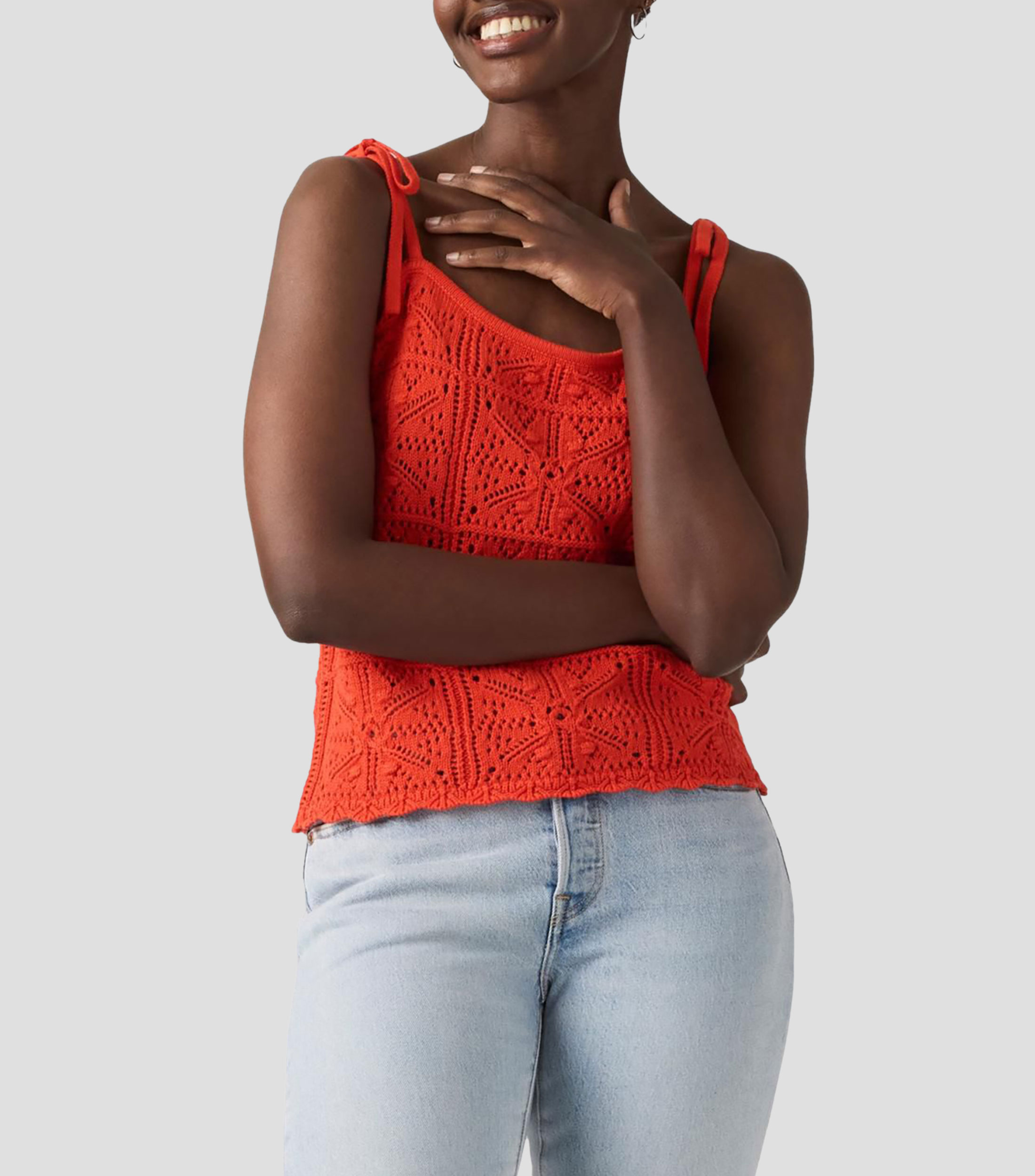 Blusa lisa sin mangas Mujer