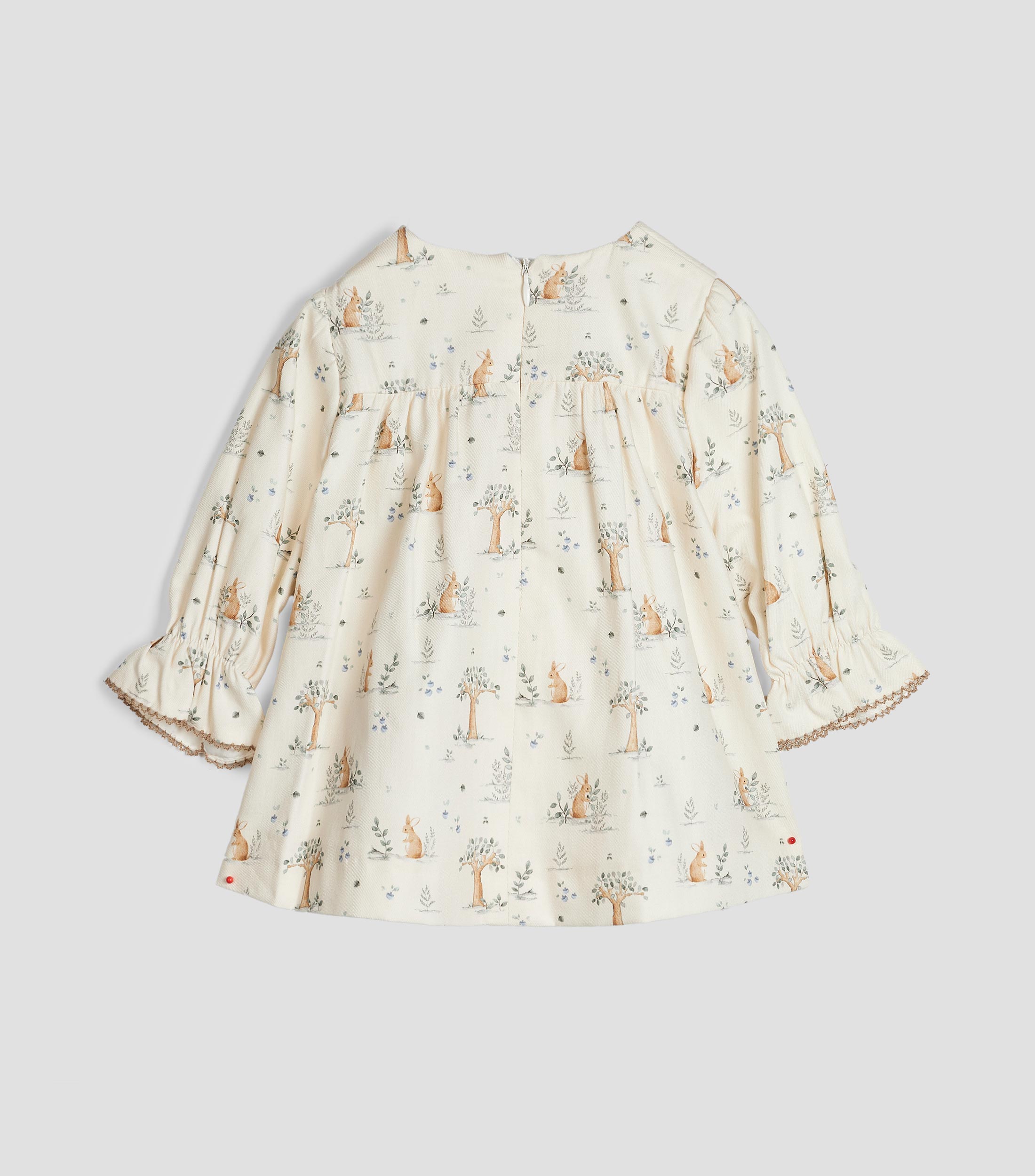Vestido estampado manga larga Bebé