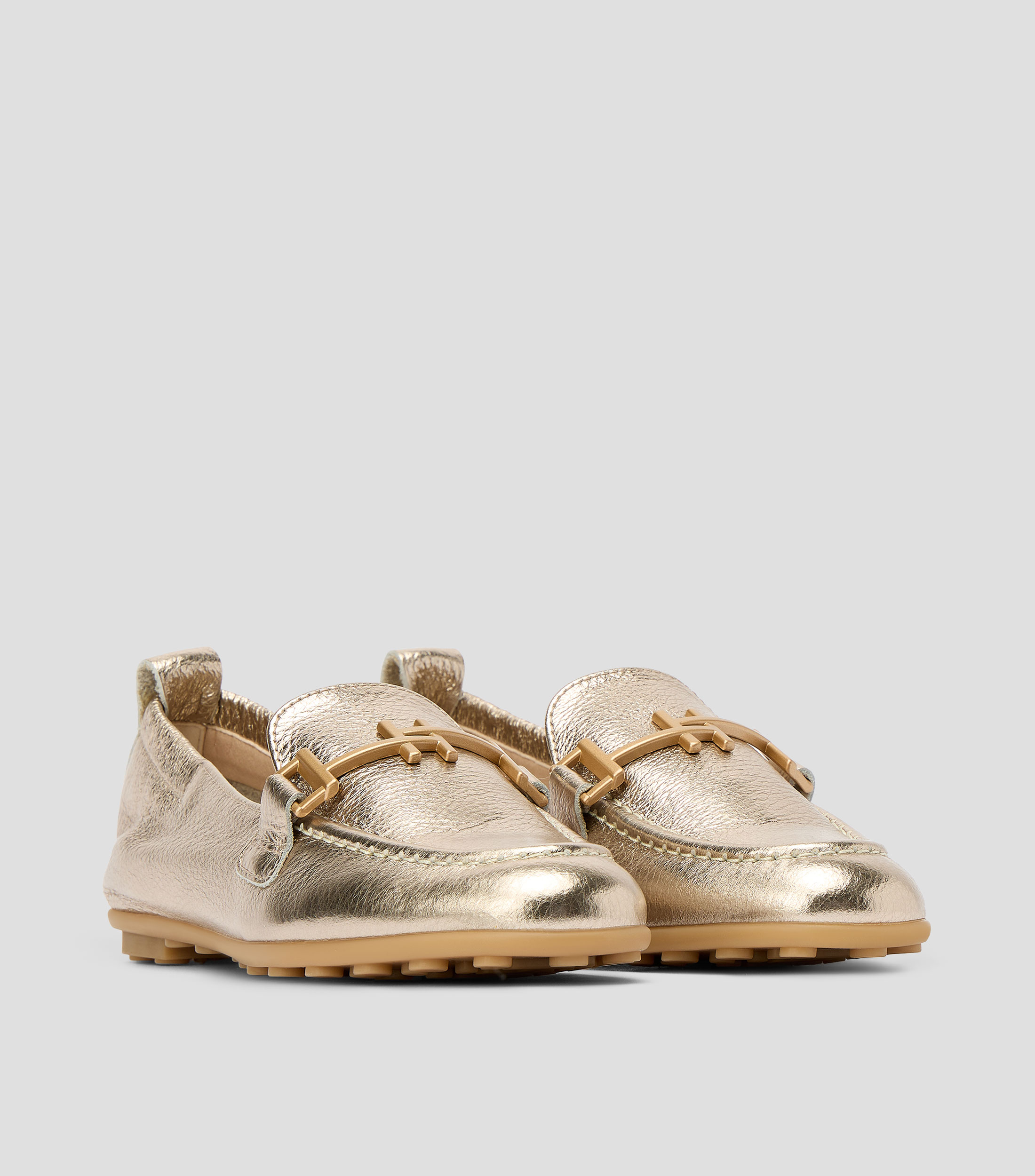 Mocasines en piel con herraje Mujer