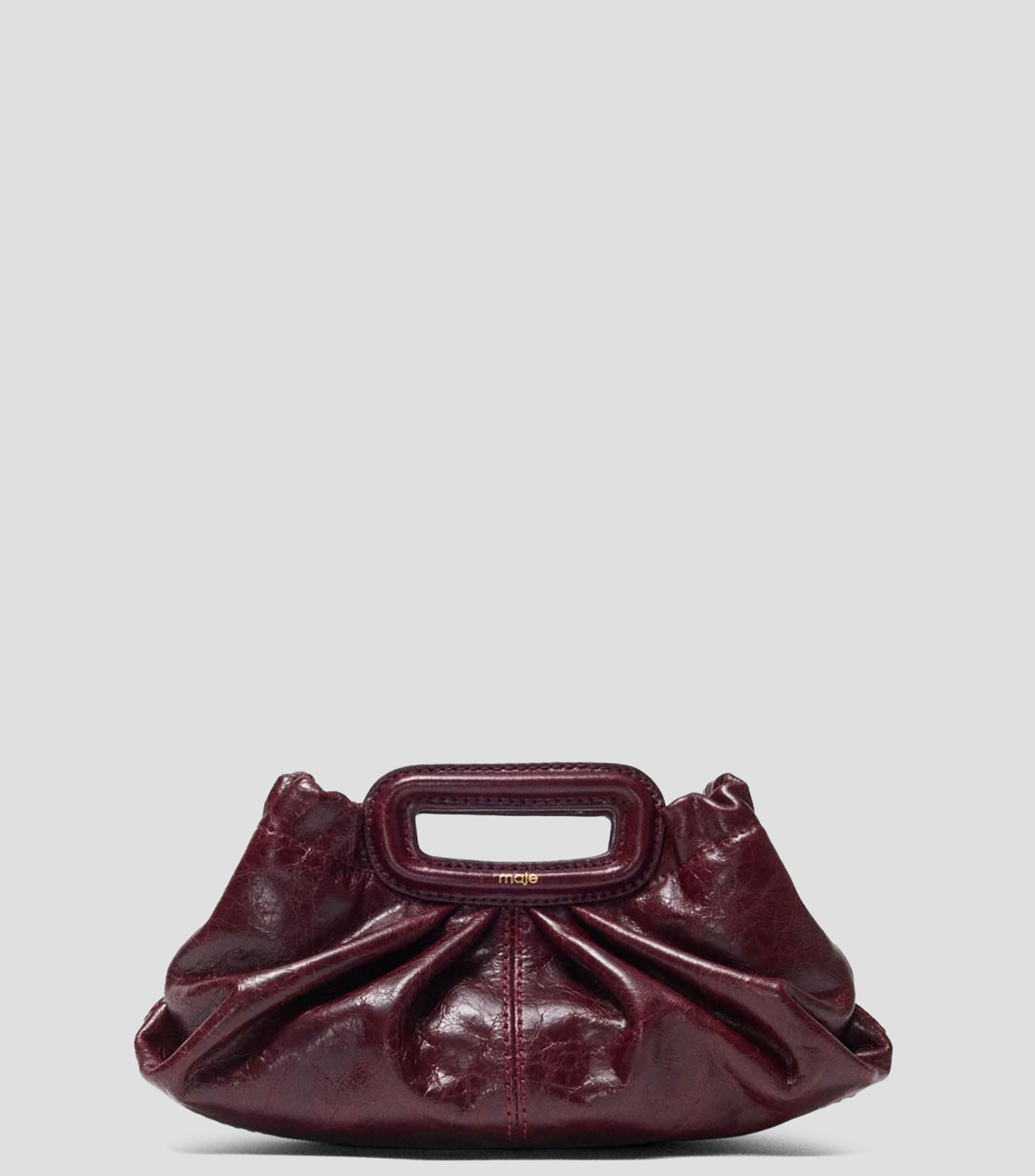 Bolsa clutch en piel lisa Mujer