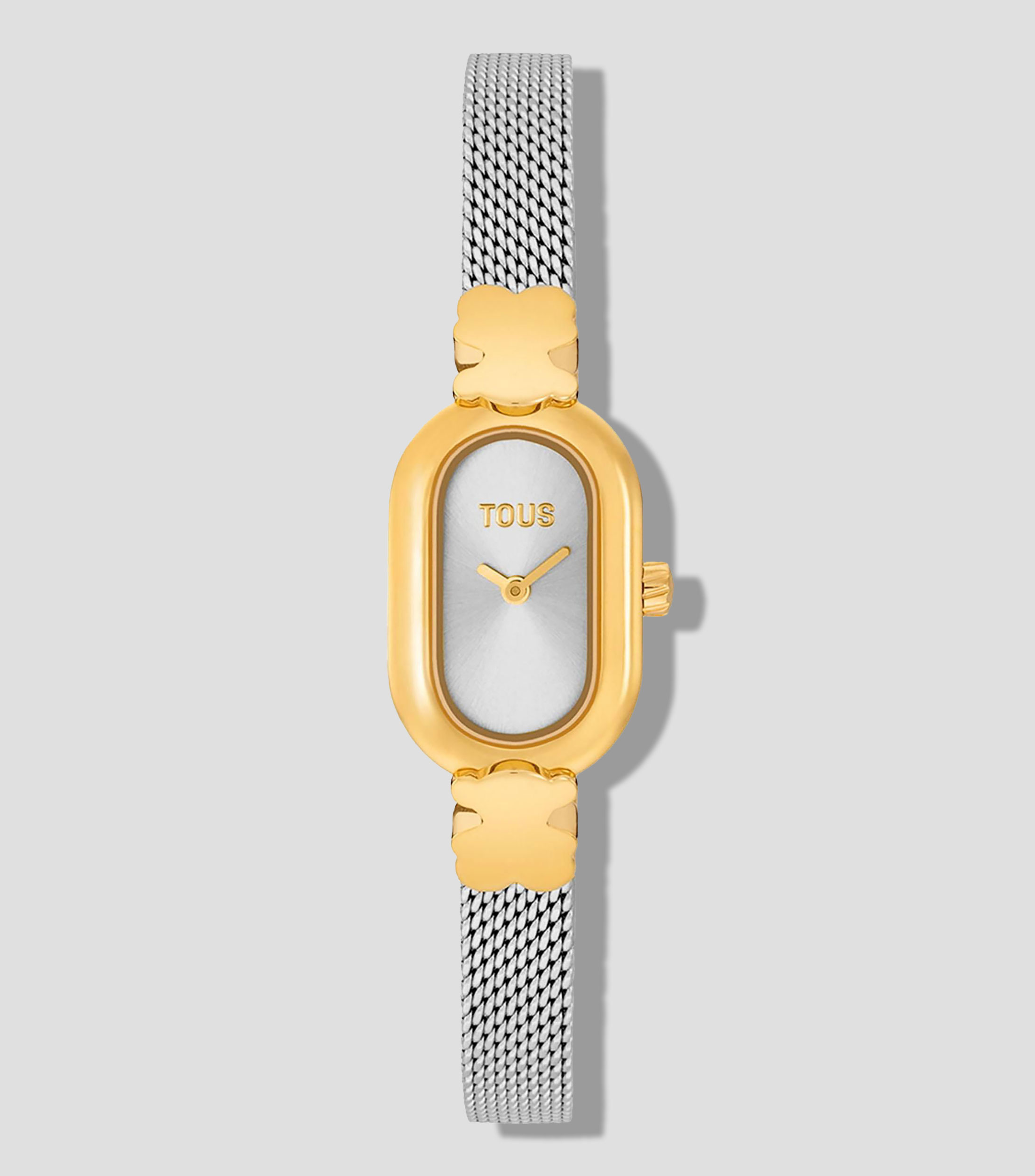 Reloj para Mujer Oval Icon Casual Plateado, Dorado