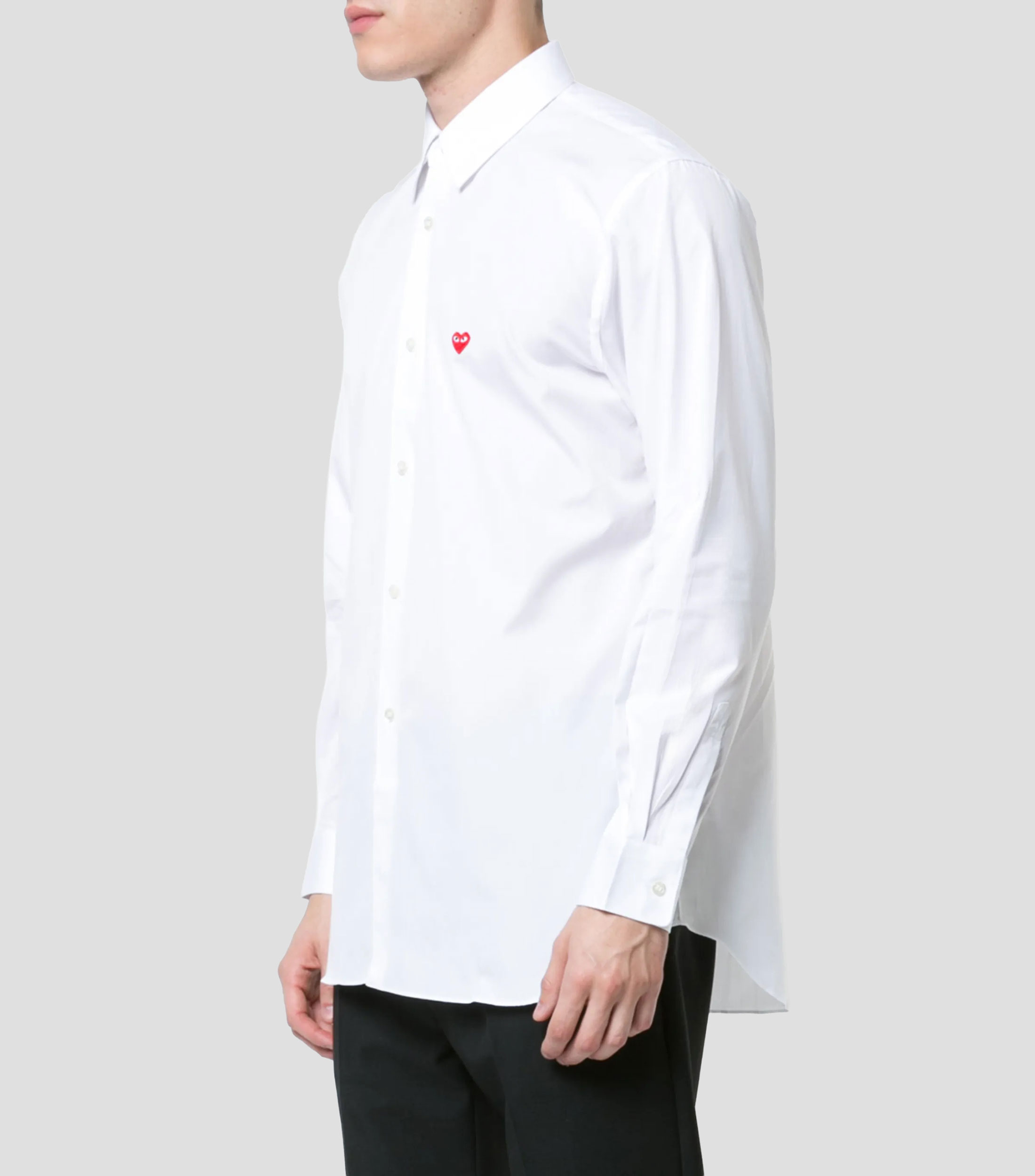 Camisa lisa manga larga Hombre