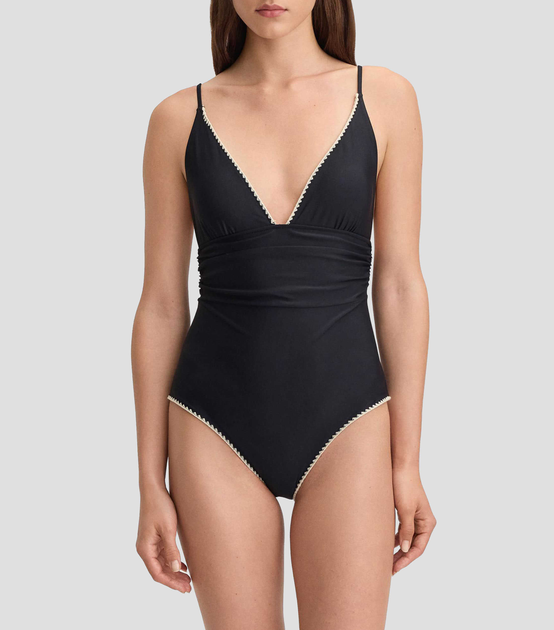 Traje de baño liso Mujer