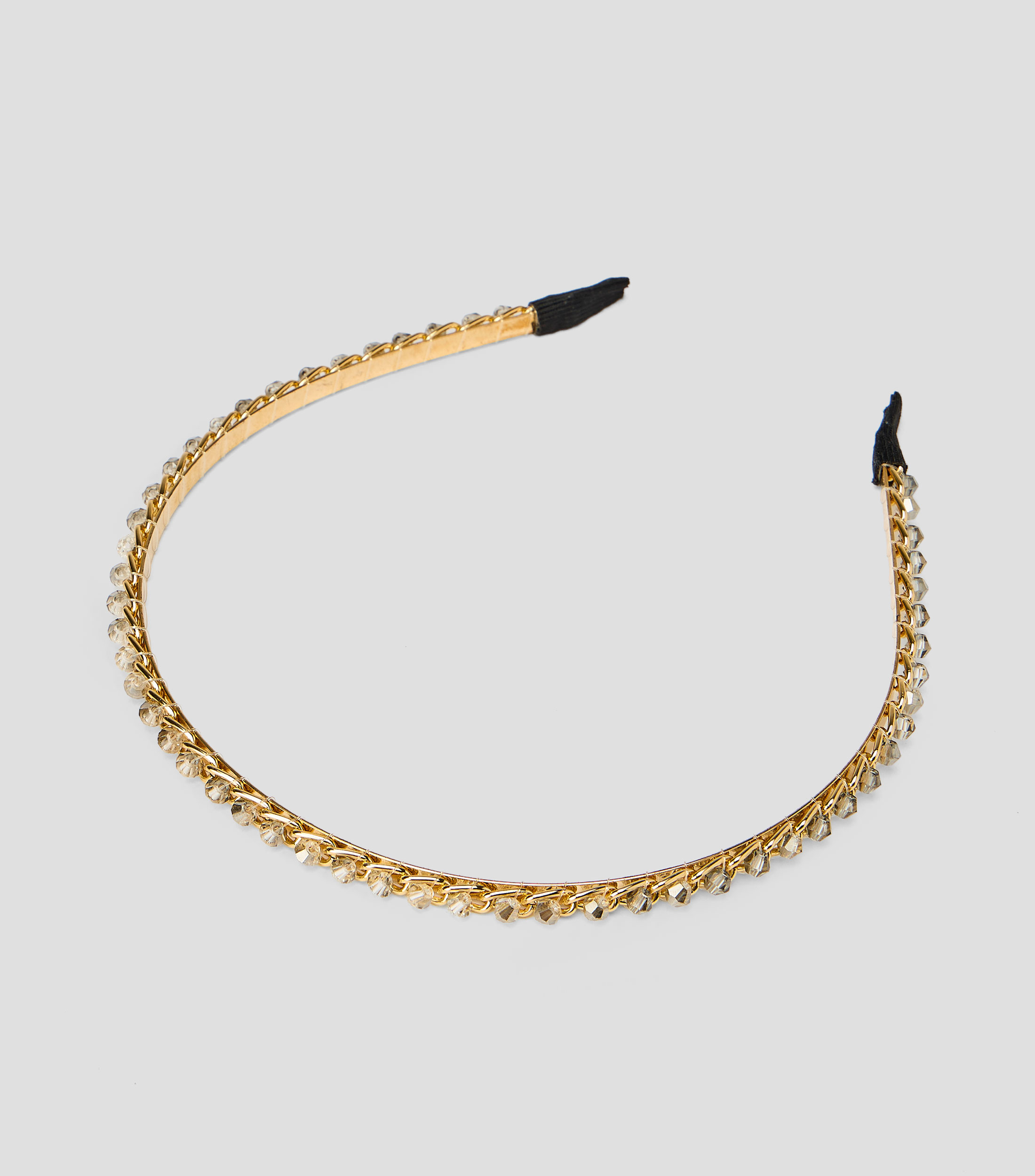 Diadema dorada microdiseño Mujer