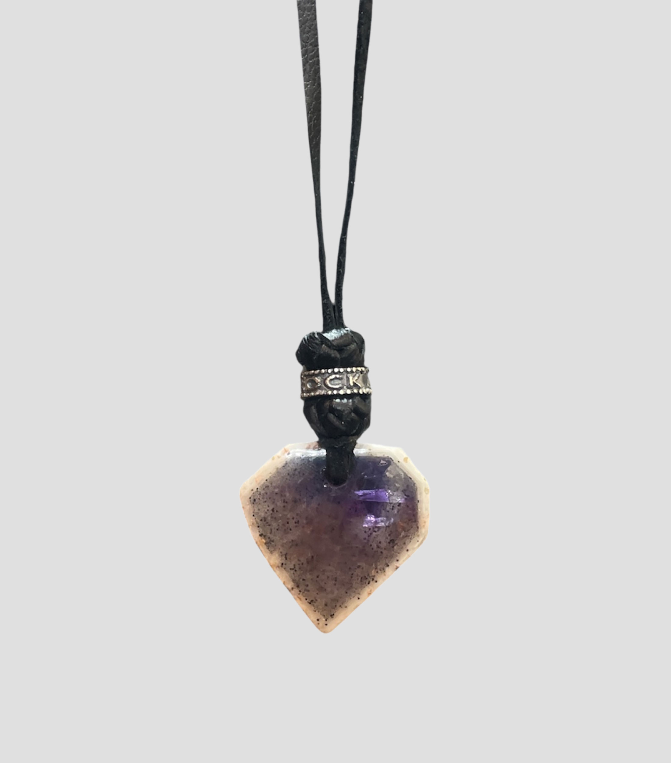 Collar con amatista Hombre