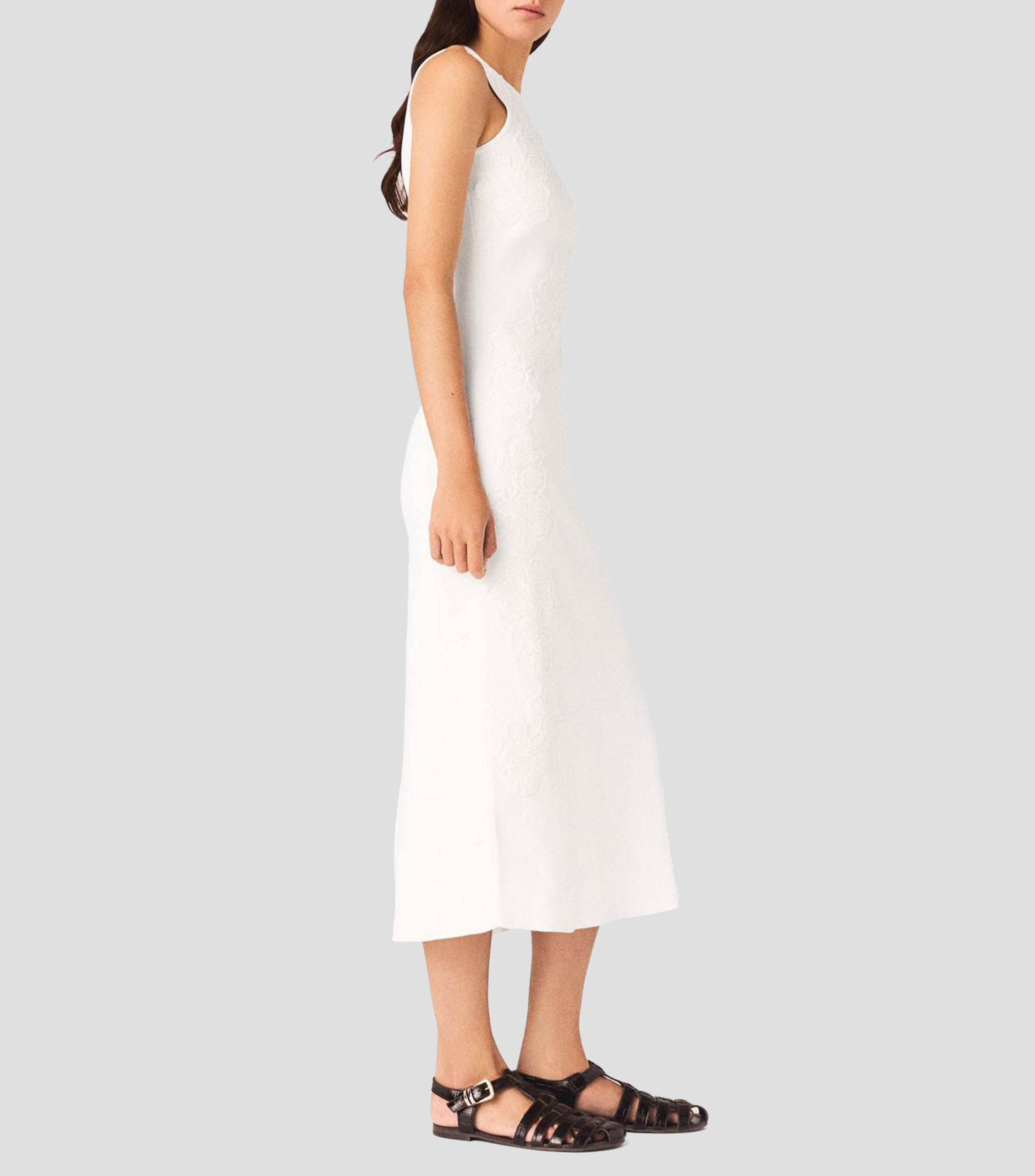 Vestido midi de diseño fantasía floral Mujer