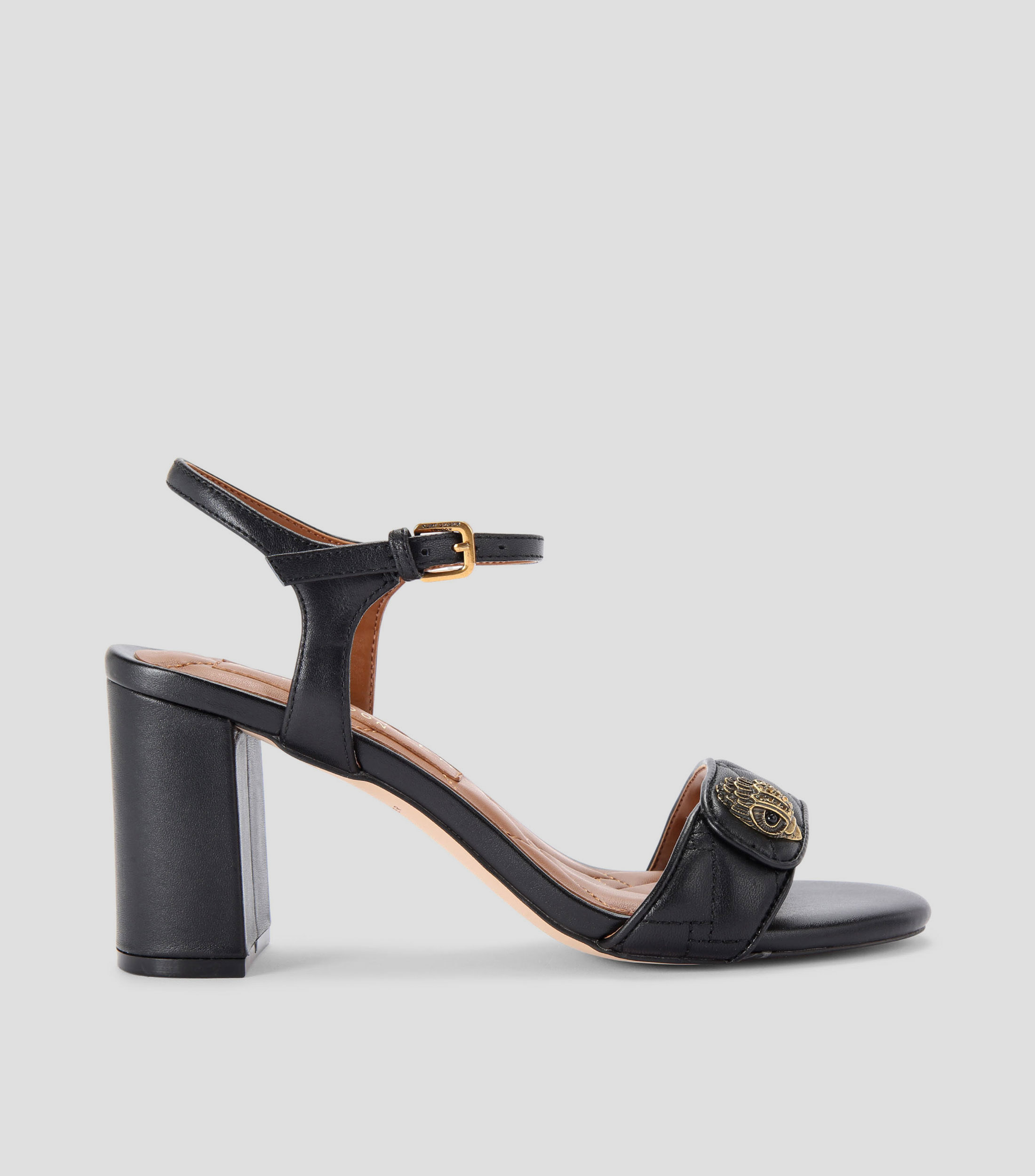 Kurt Geiger Sandalias con tacón medio de media luna Kensington Langley