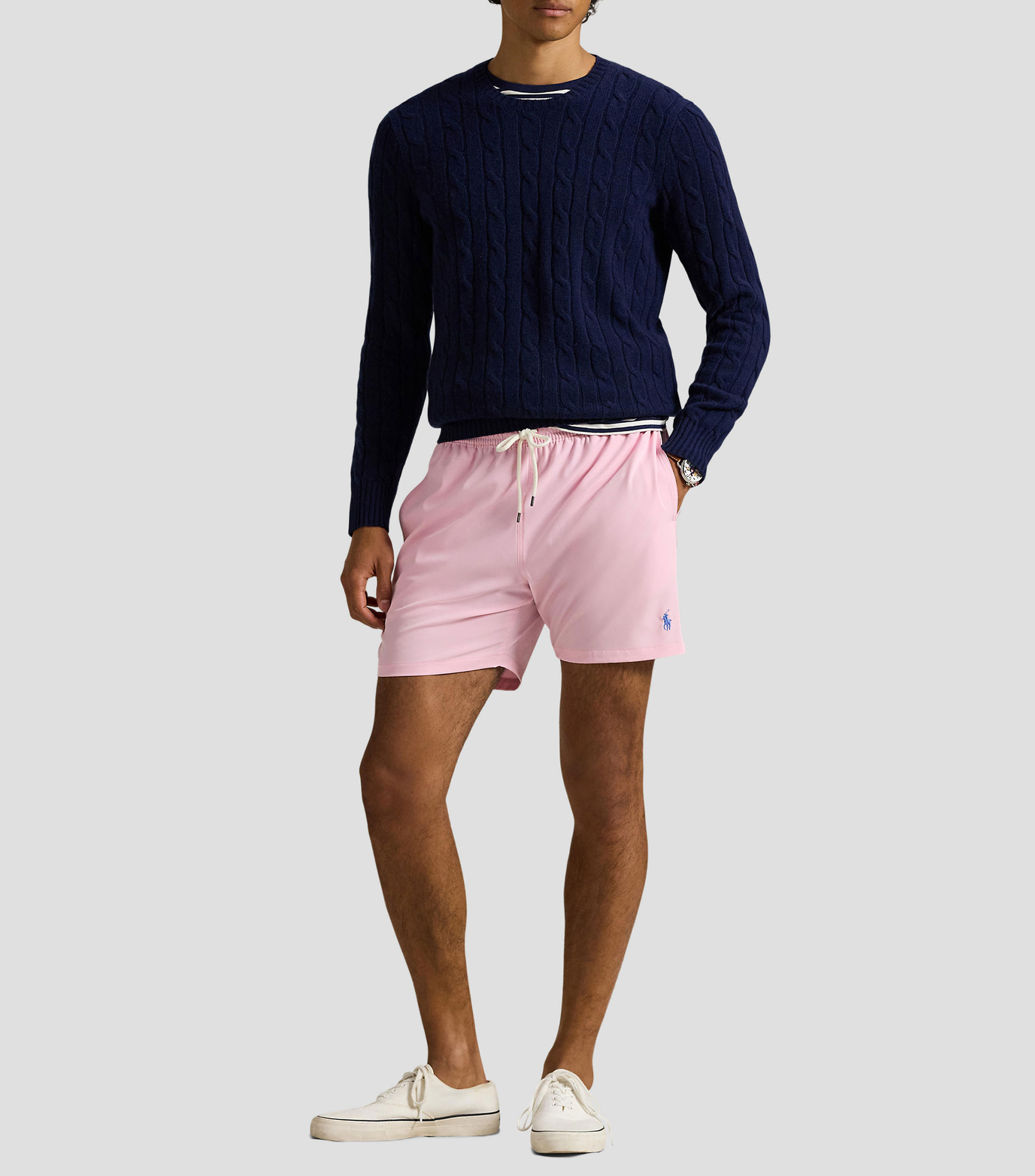 Traje de baño largo liso Hombre