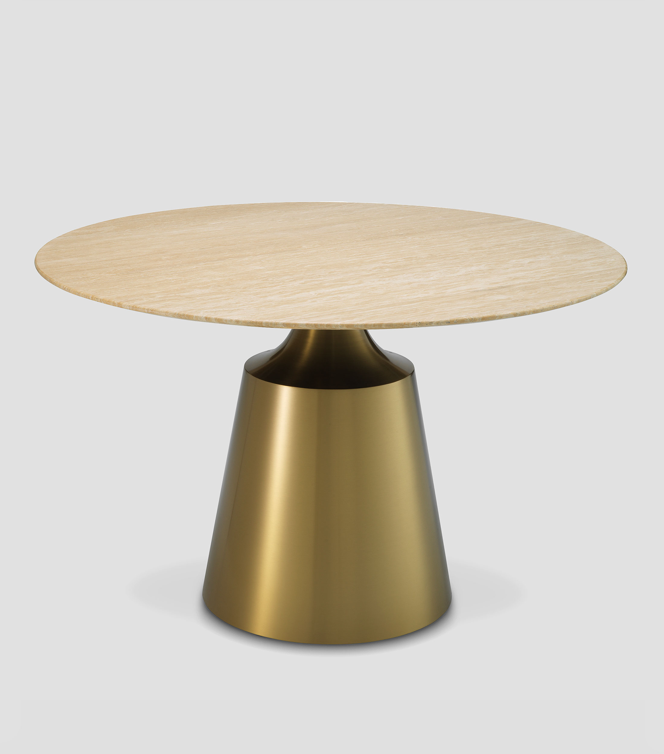 Mesa de comedor Nathan en acero inoxidable