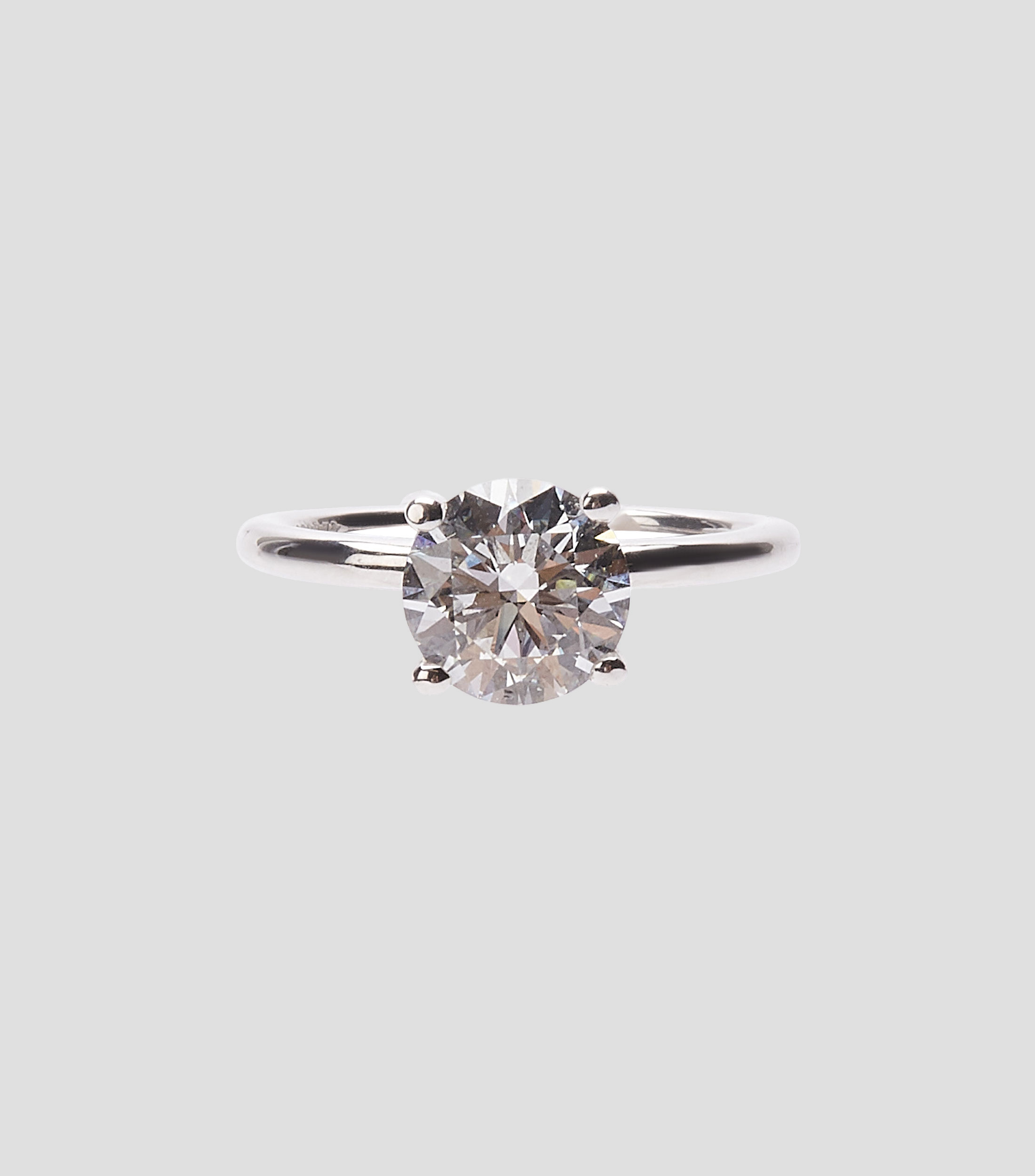 Anillo solitario en oro blanco de 14 kilates con diamante Mujer