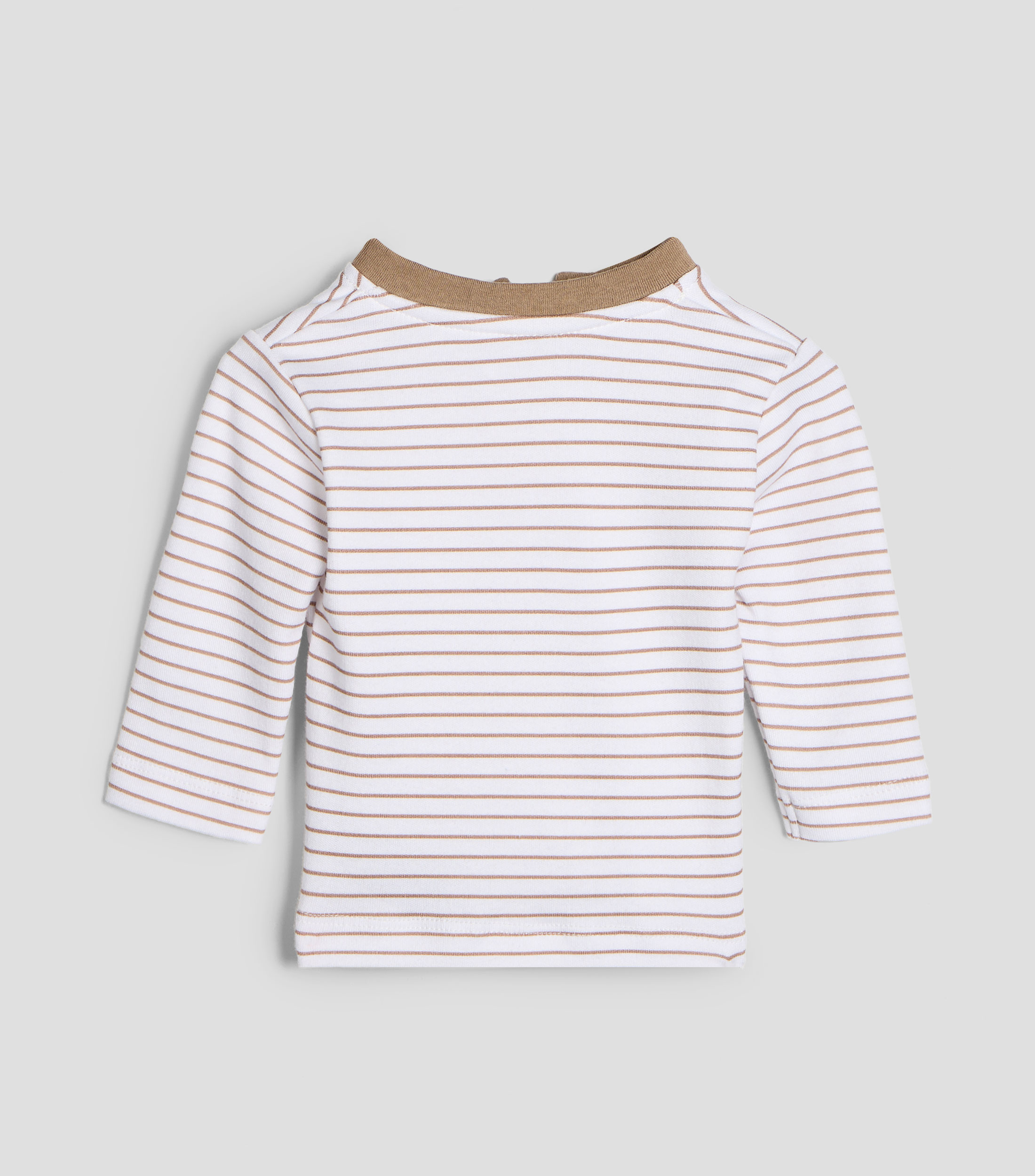 Playera cuello redondo manga larga de rayas Bebé