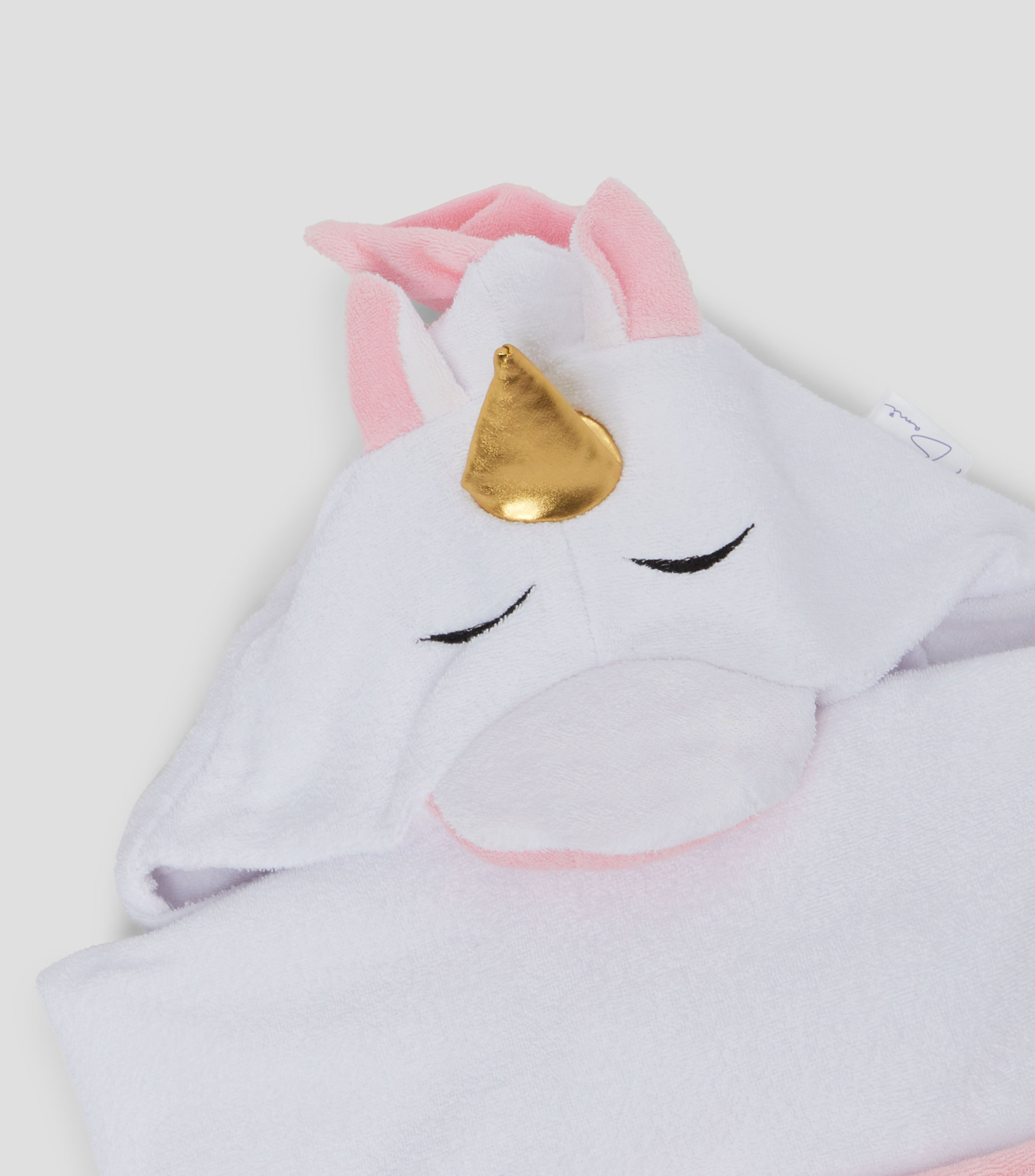 Toalla para baño Unicornio 3D Blanca para Bebé