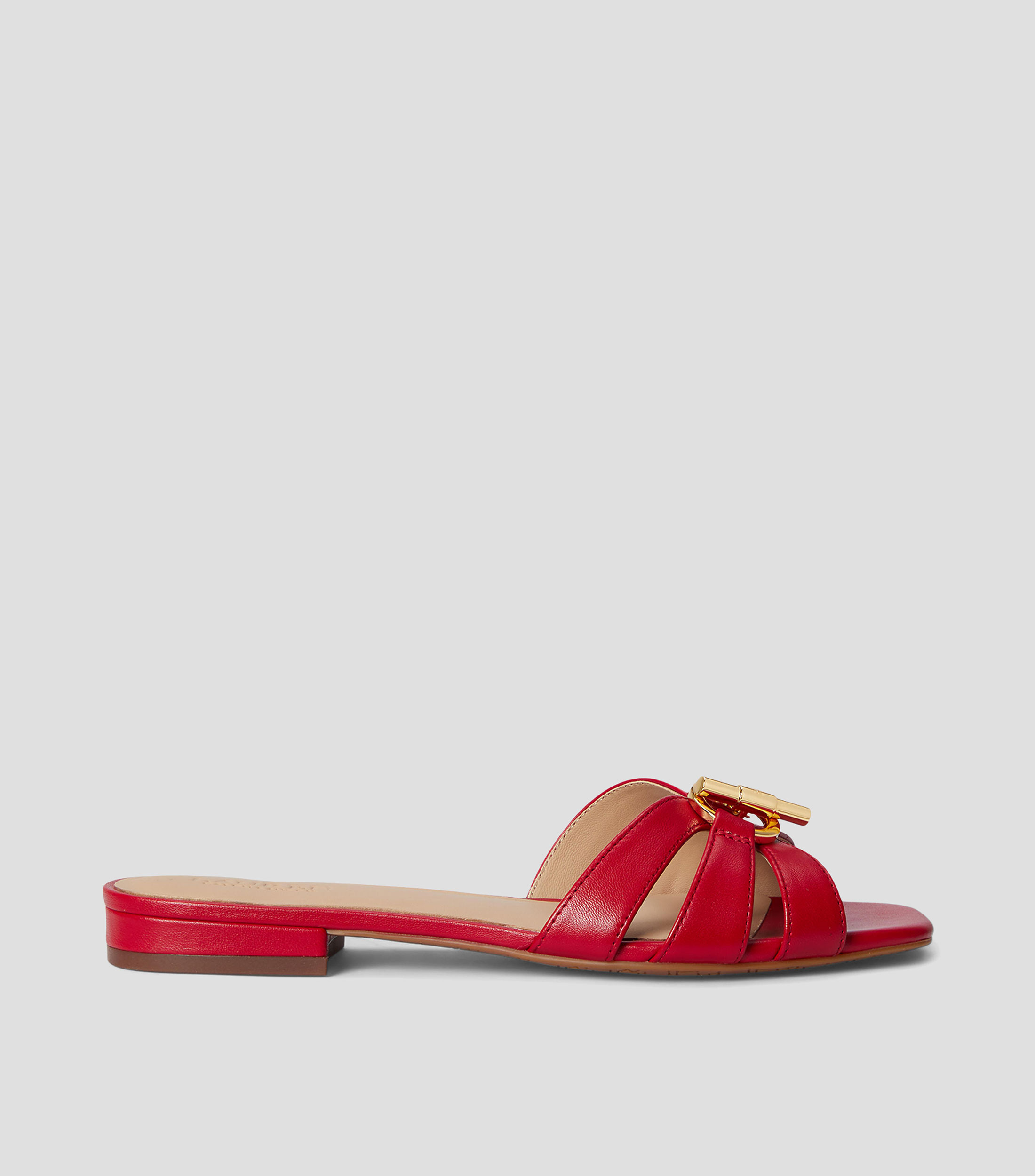 Sandalias slide en cuero nappa Blaike Mujer