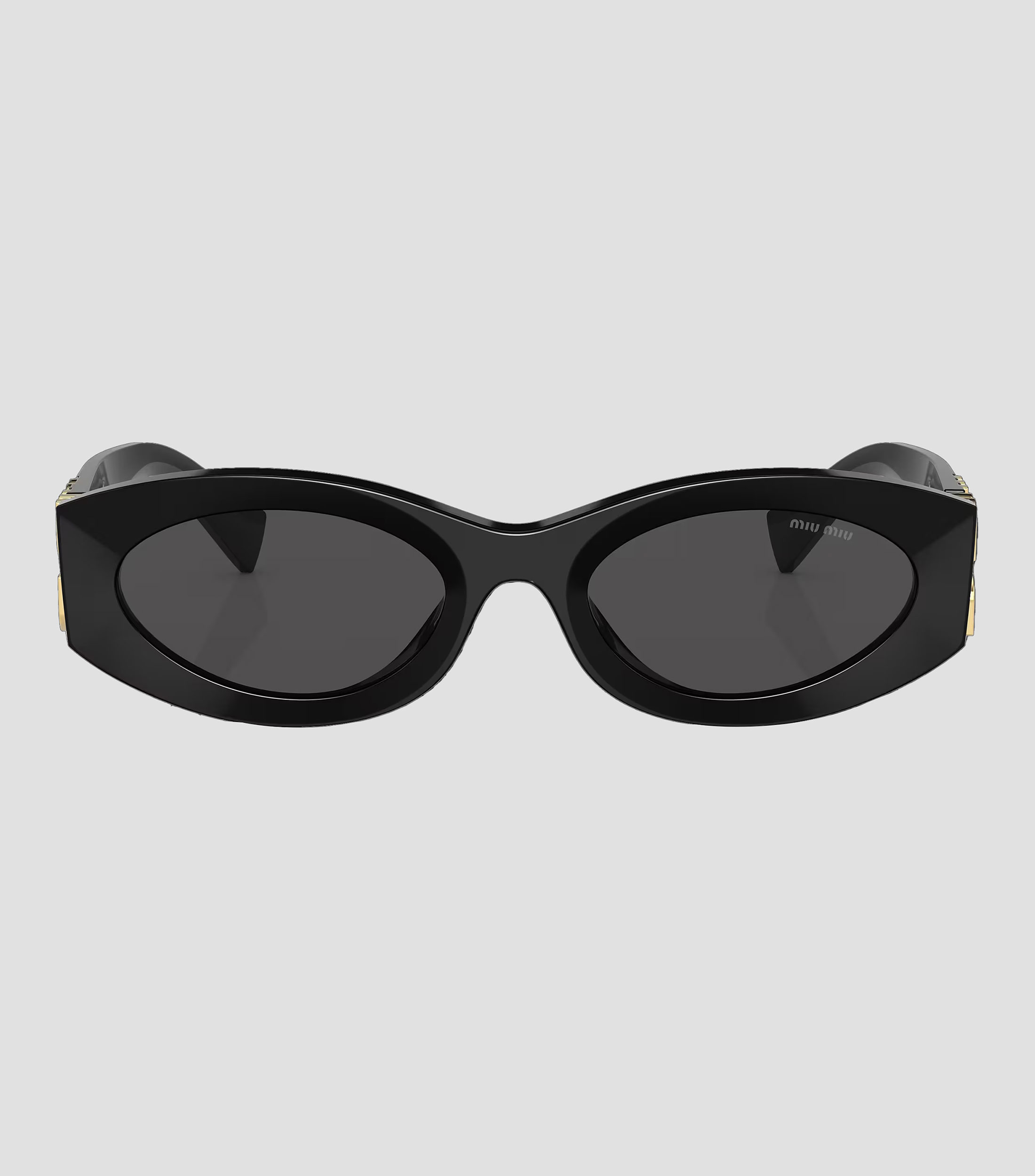 Lentes de sol ovalados negro Mujer