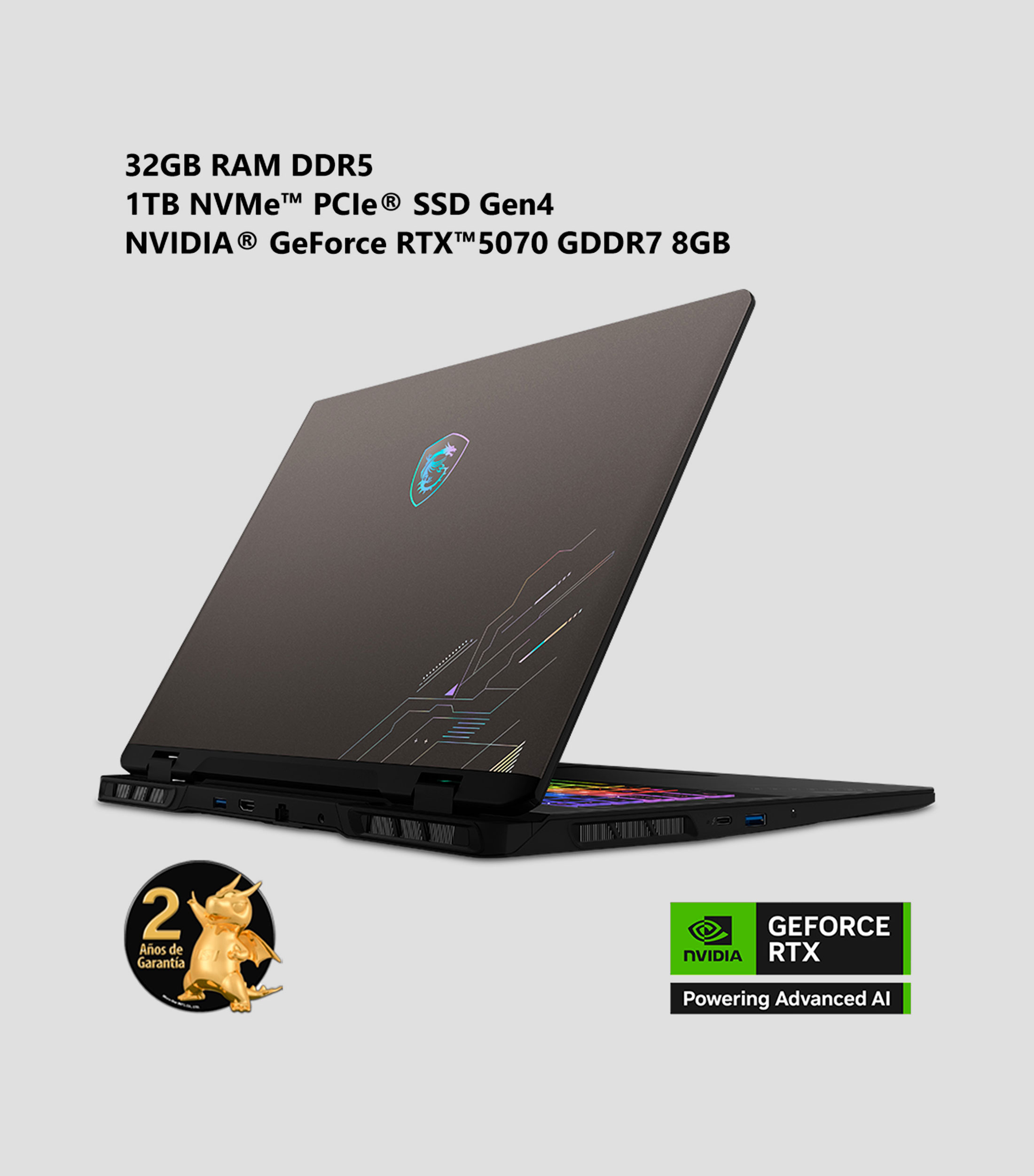 Laptop Crosshair A17 HX D8W, 17", AMD R9 8940HX, 32 GB, 1 TB SSD