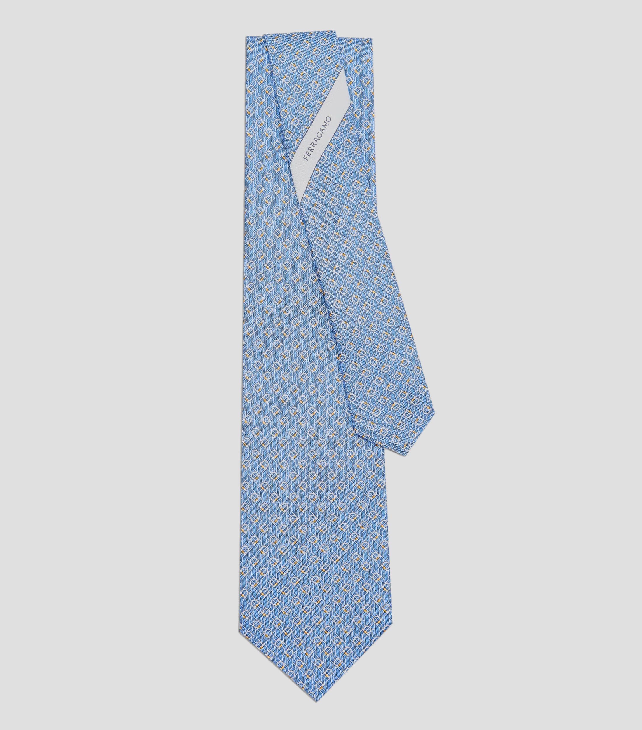 Corbata de seda estampado Tetris