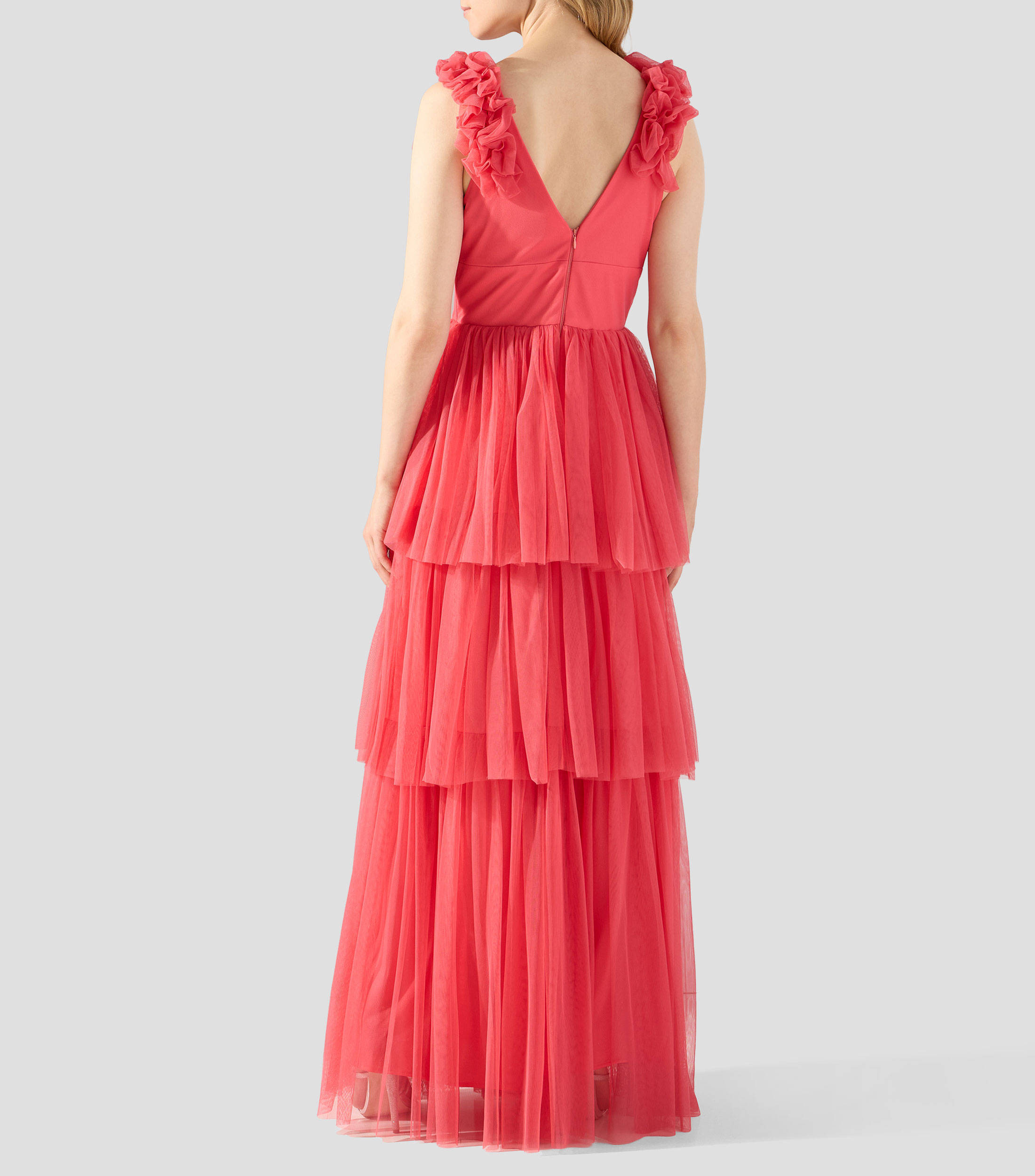 Vestido de fiesta largo liso Mujer