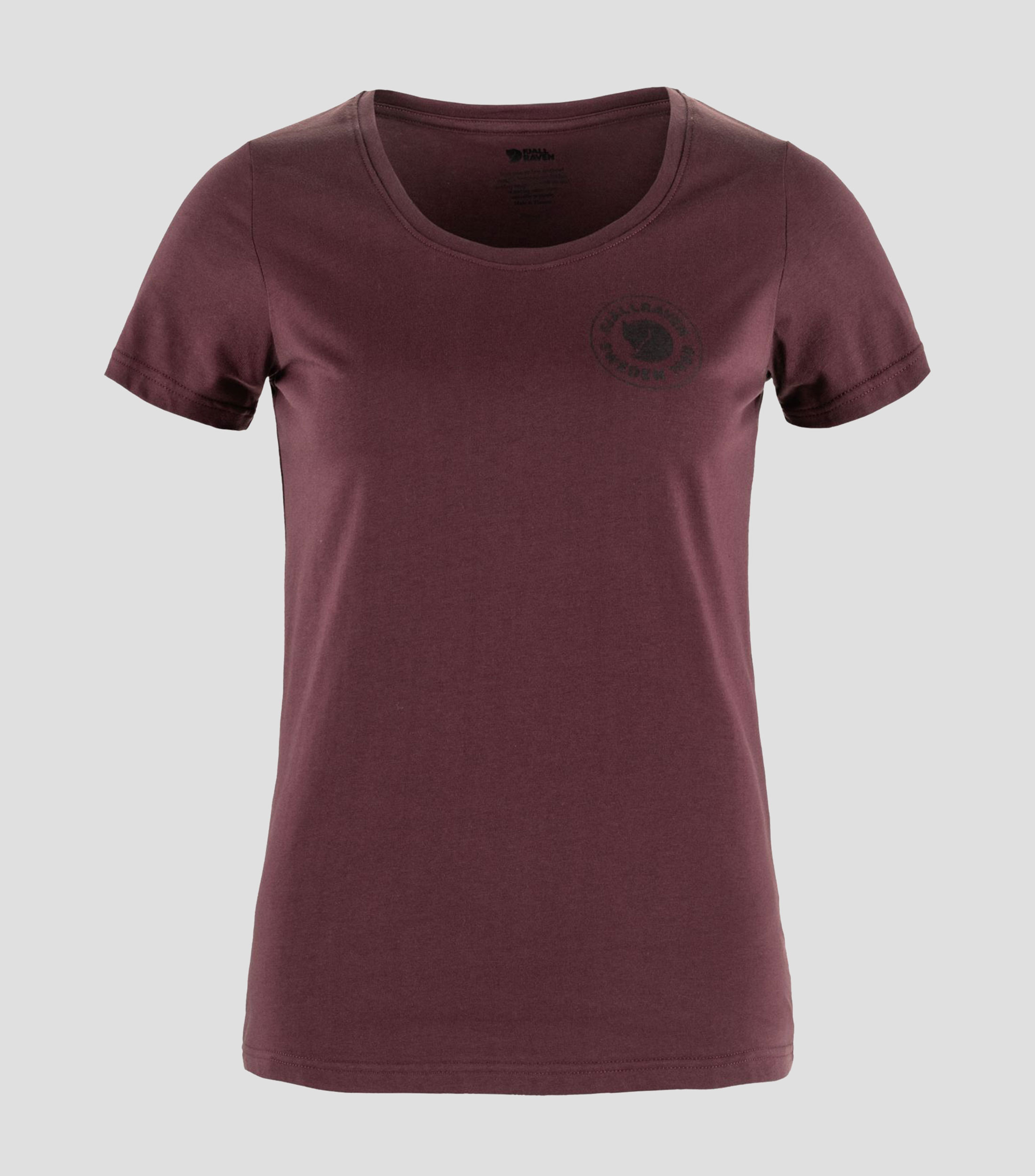 Playera de cuello redondo con manga corta lisa Mujer