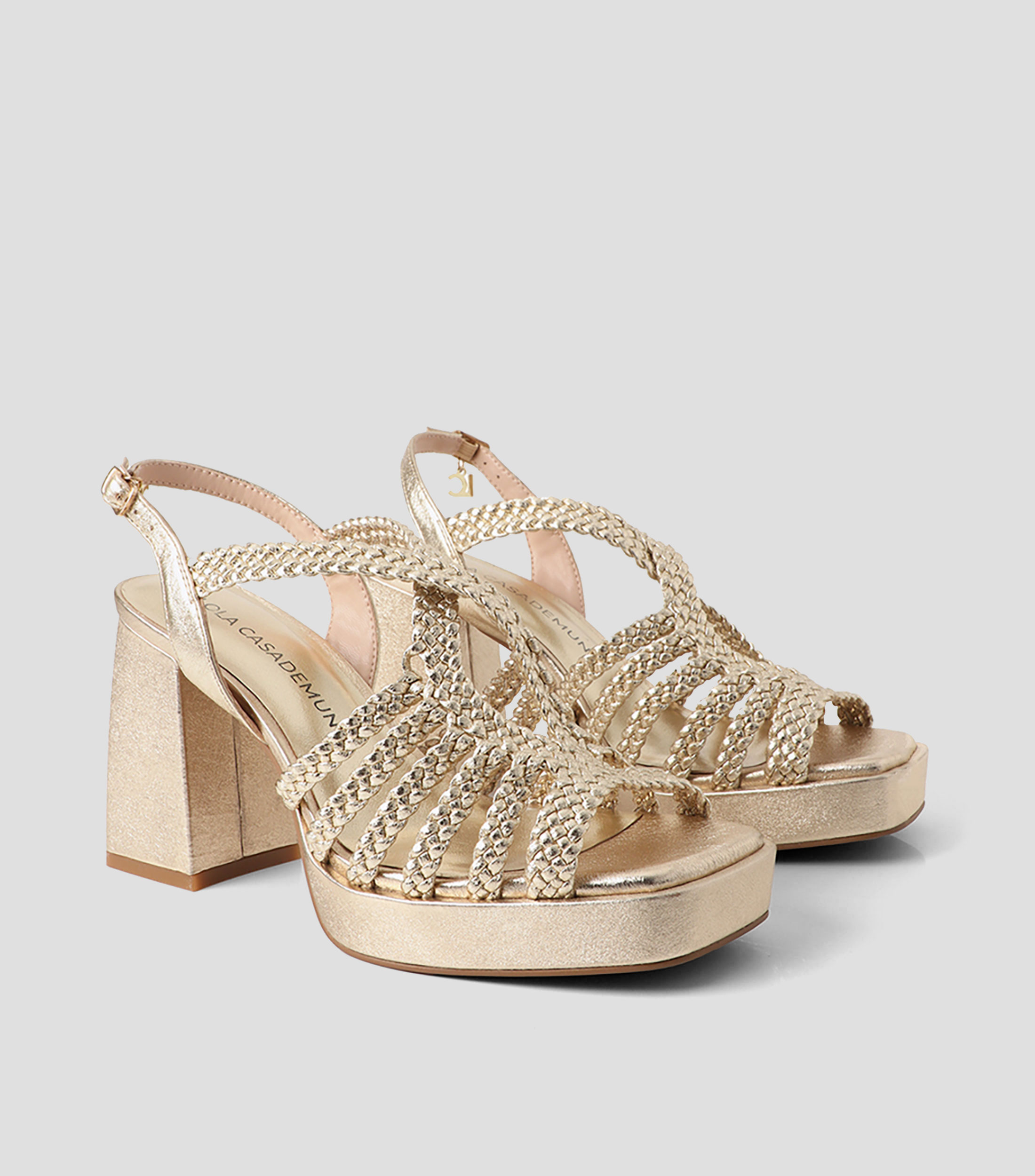 Sandalias con Tacón ancho de 9.5 cm Mujer