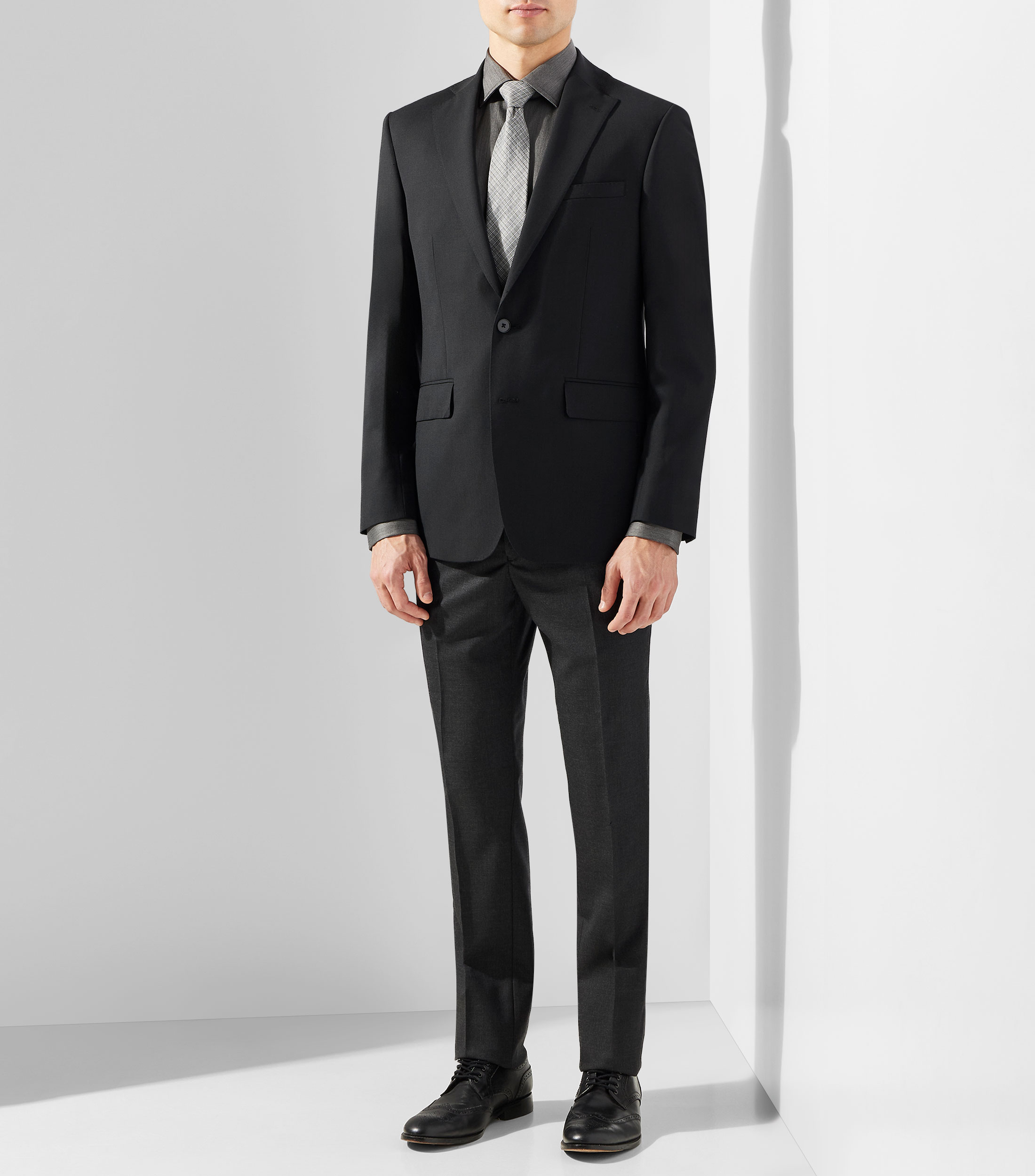 Camisa jaspeada manga larga Hombre