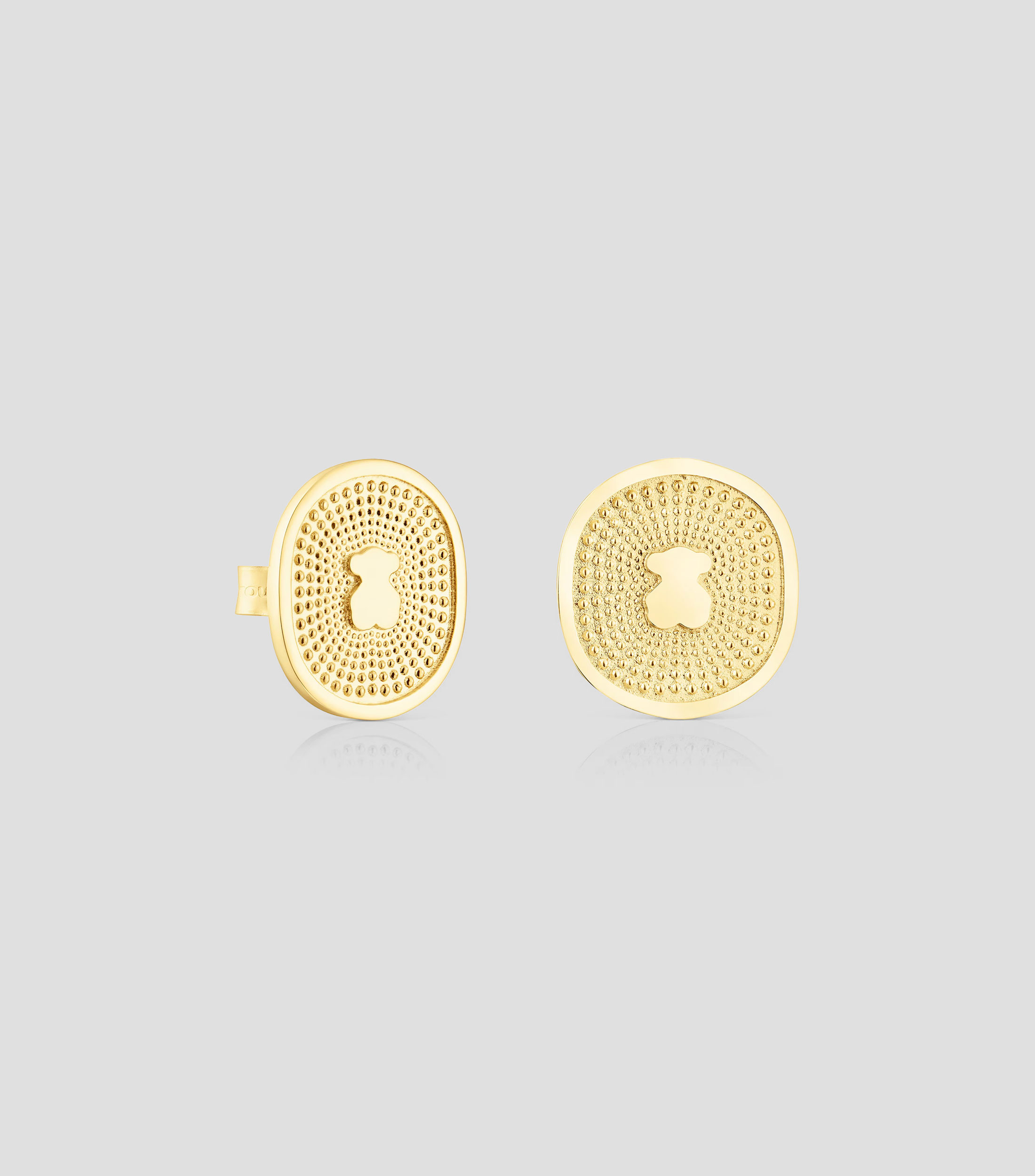 Aretes en oro 18 Kilates Oso Oursin Mujer