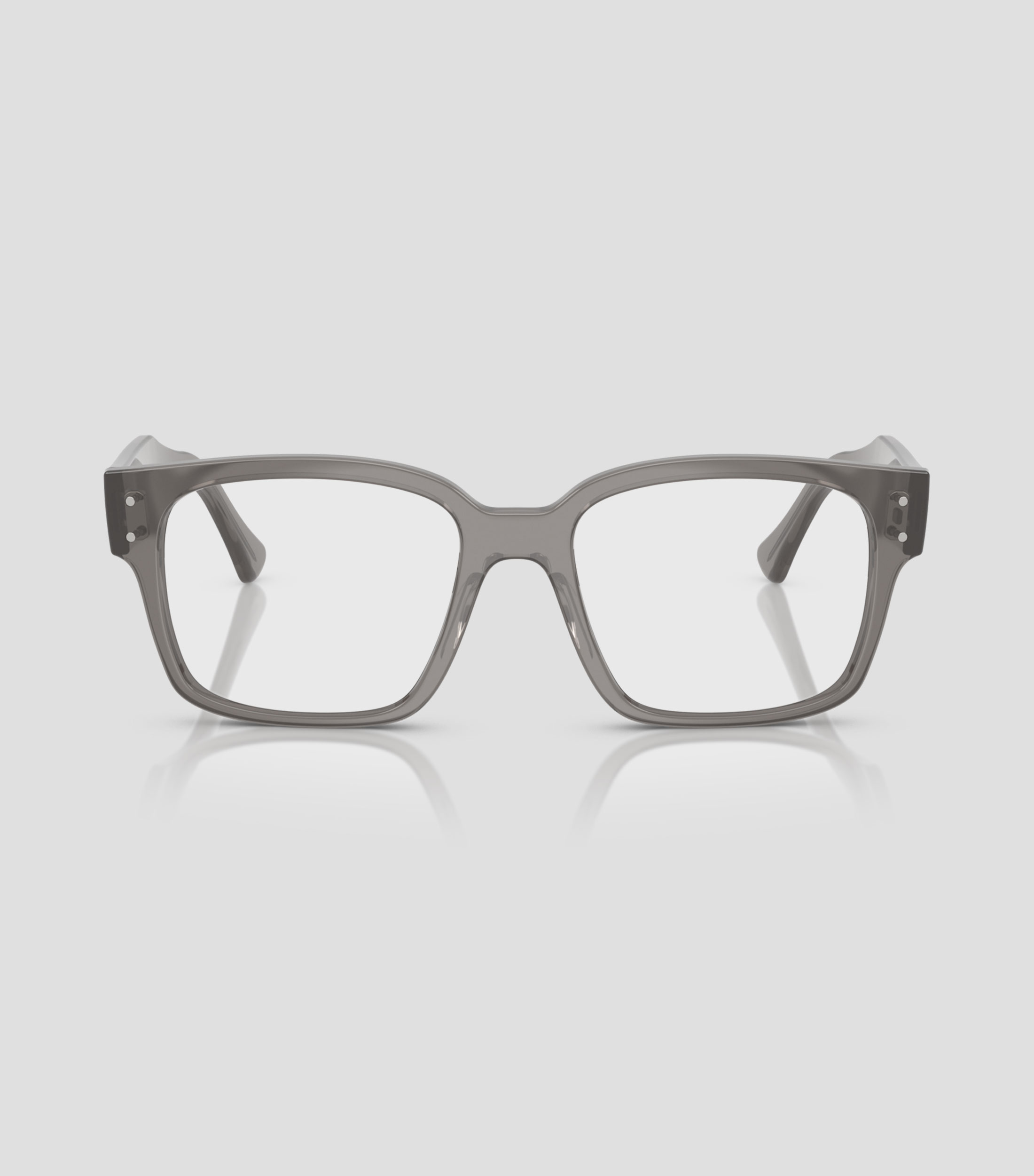 Lentes oftálmicos cuadrados grises traslúcidos Unisex