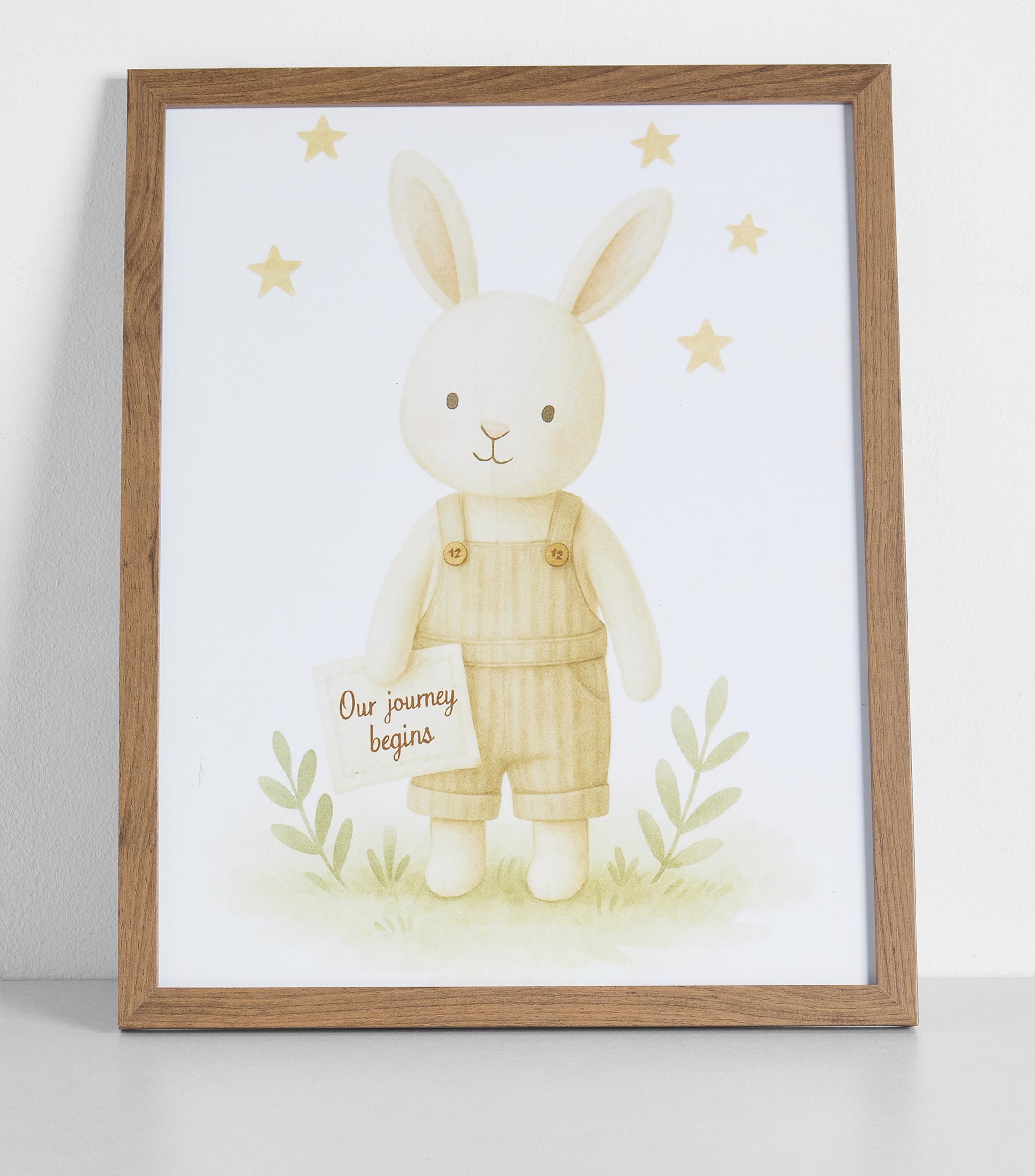 Cuadro decorativo Conejo en madera