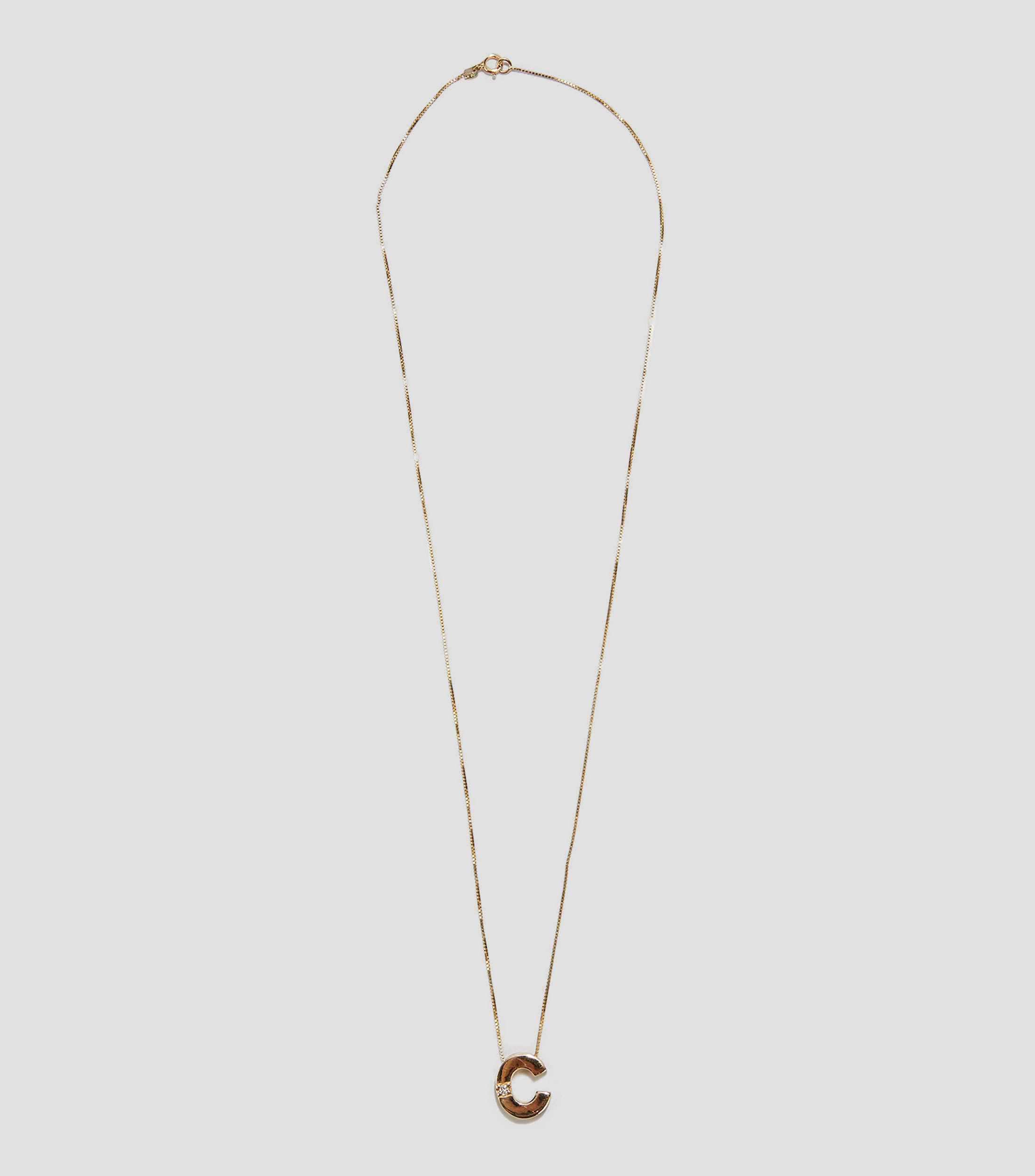 Dije en oro amarillo con diamante Letra 'C' Mujer