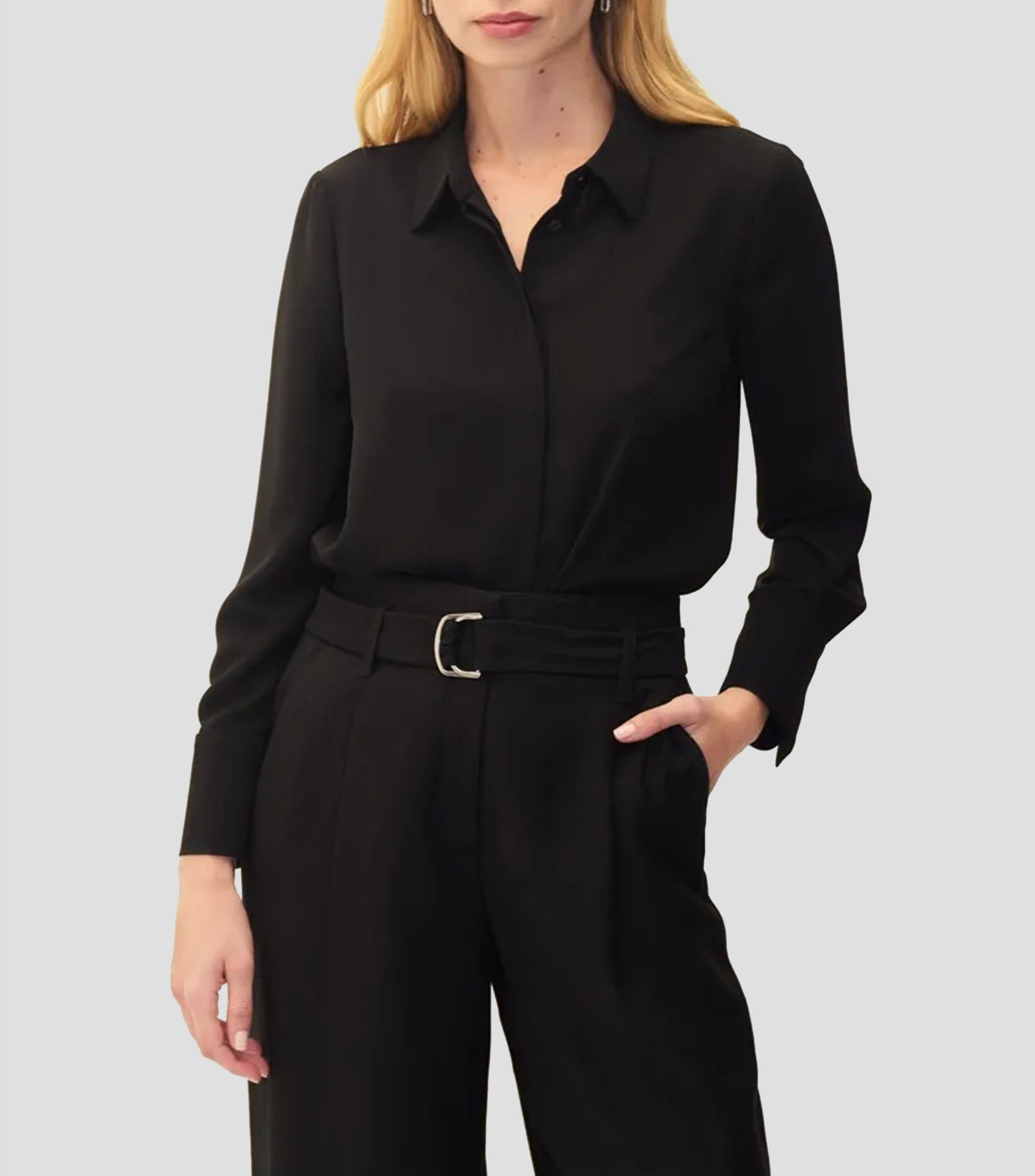 Blusa Camisera Aletilla Oculta Alforzas En Puno Mujer