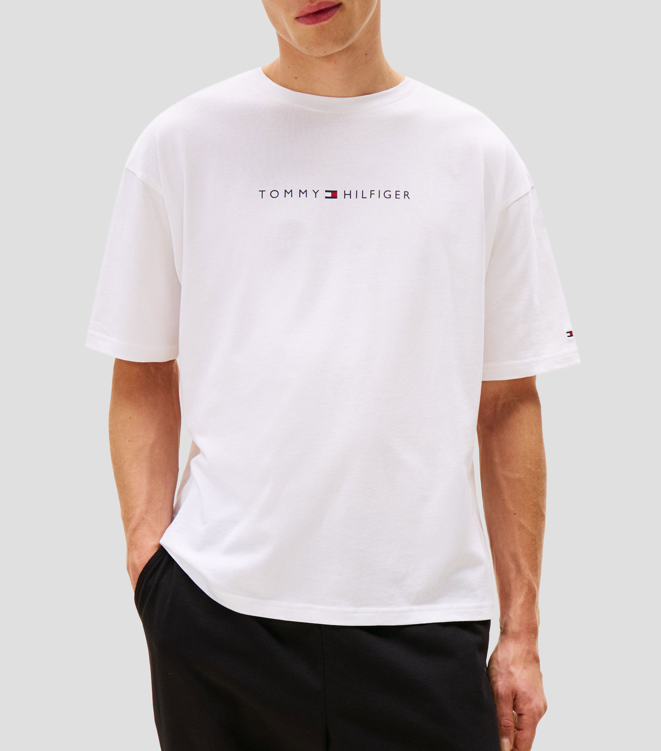 Playera cuello redondo manga corta estampada Hombre