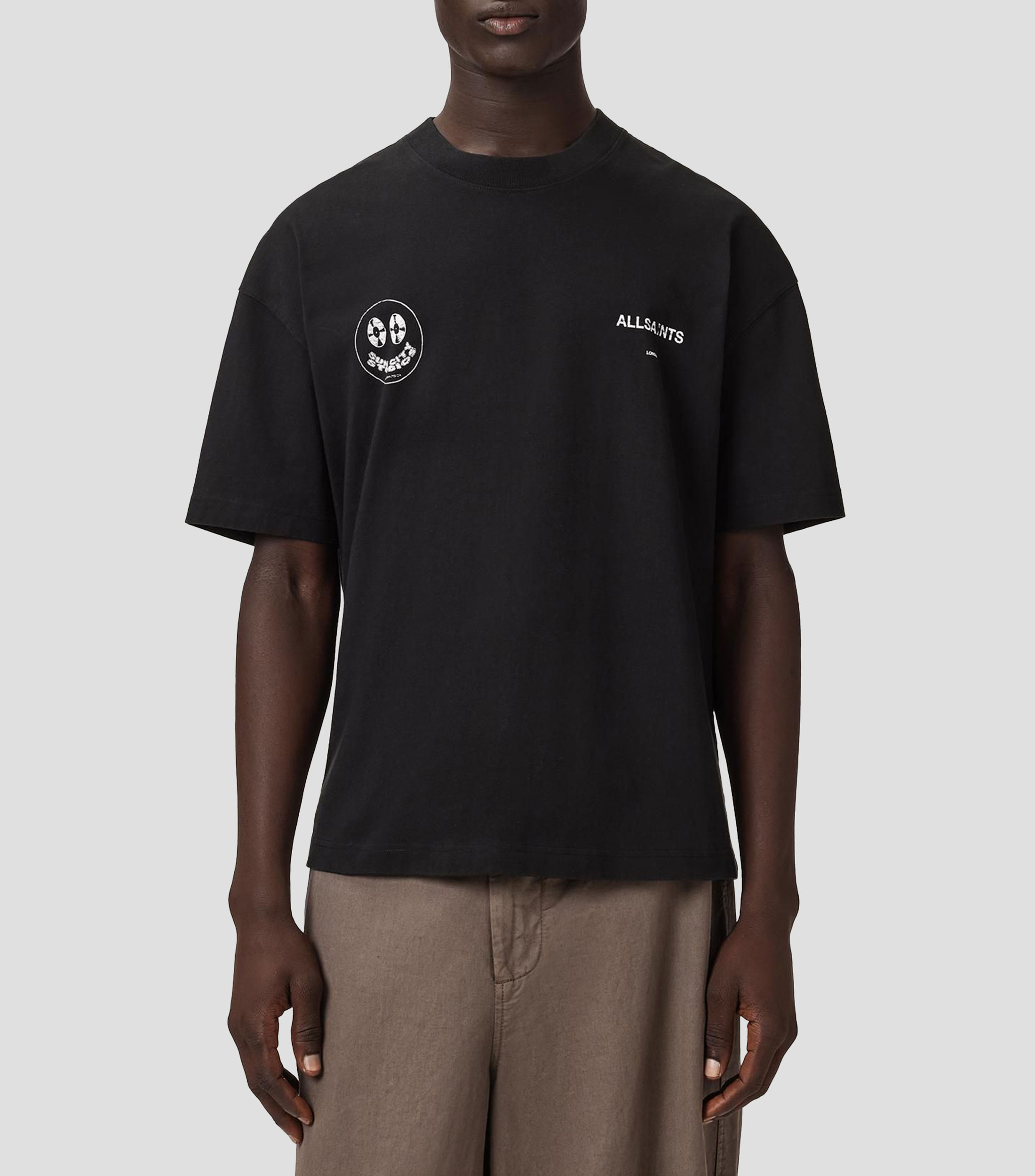 Playera de cuello redondo con manga corta estampada Hombre