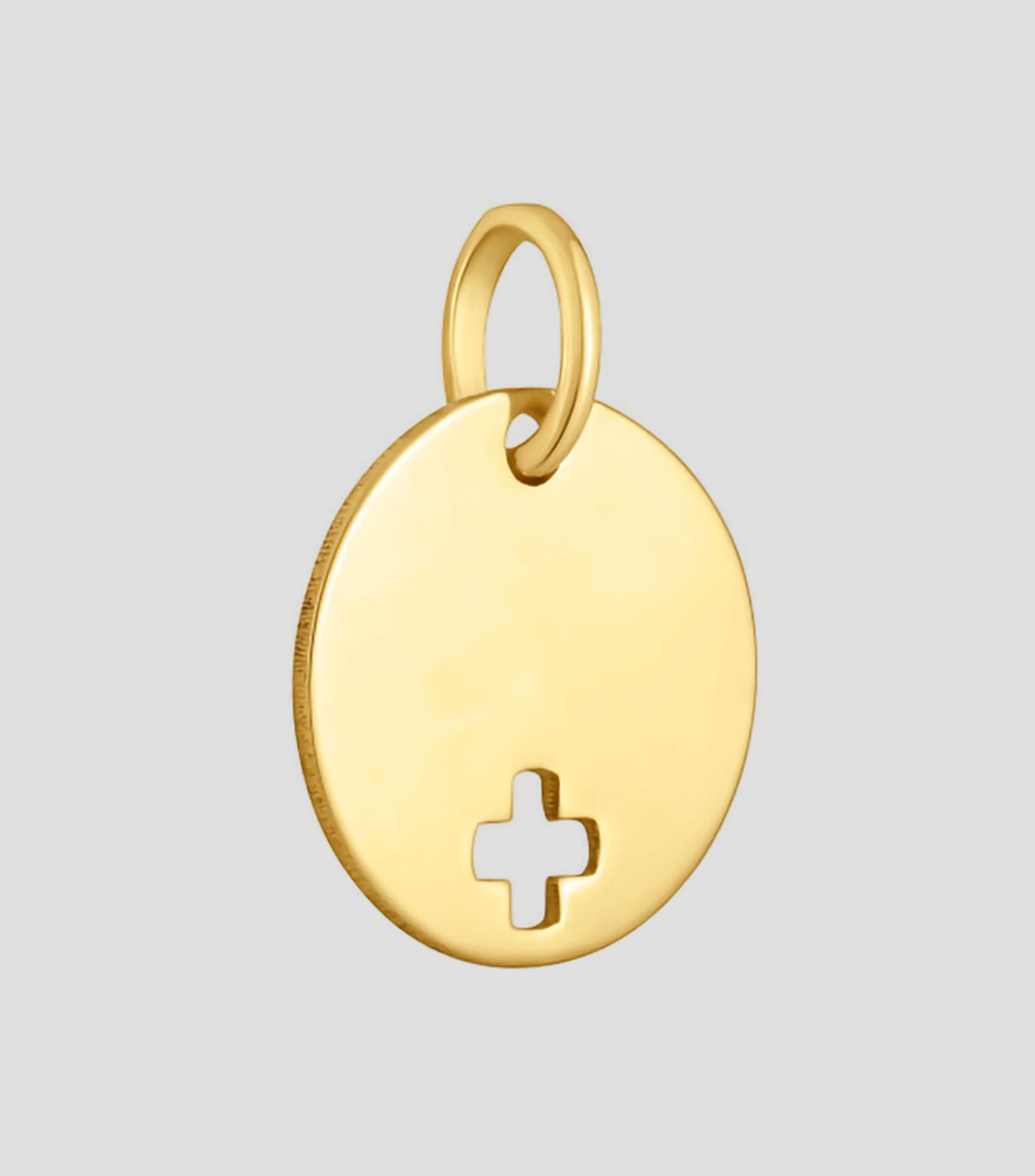 Dije Basics Cruz en oro amarillo de 18 kilates Mujer