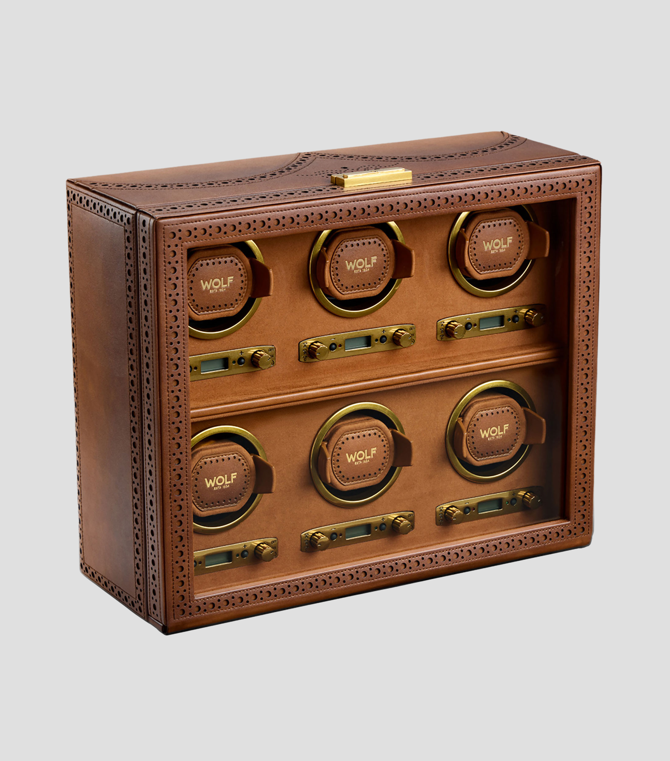 Estuche para relojes automáticos Brogue Hombre