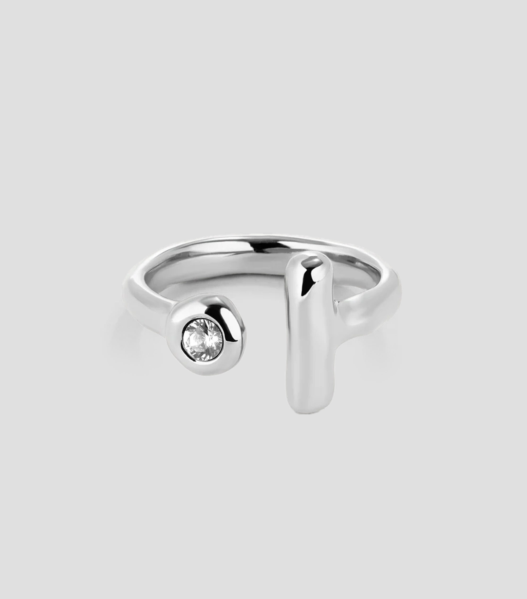 Anillo con incrustación de topacio Mujer
