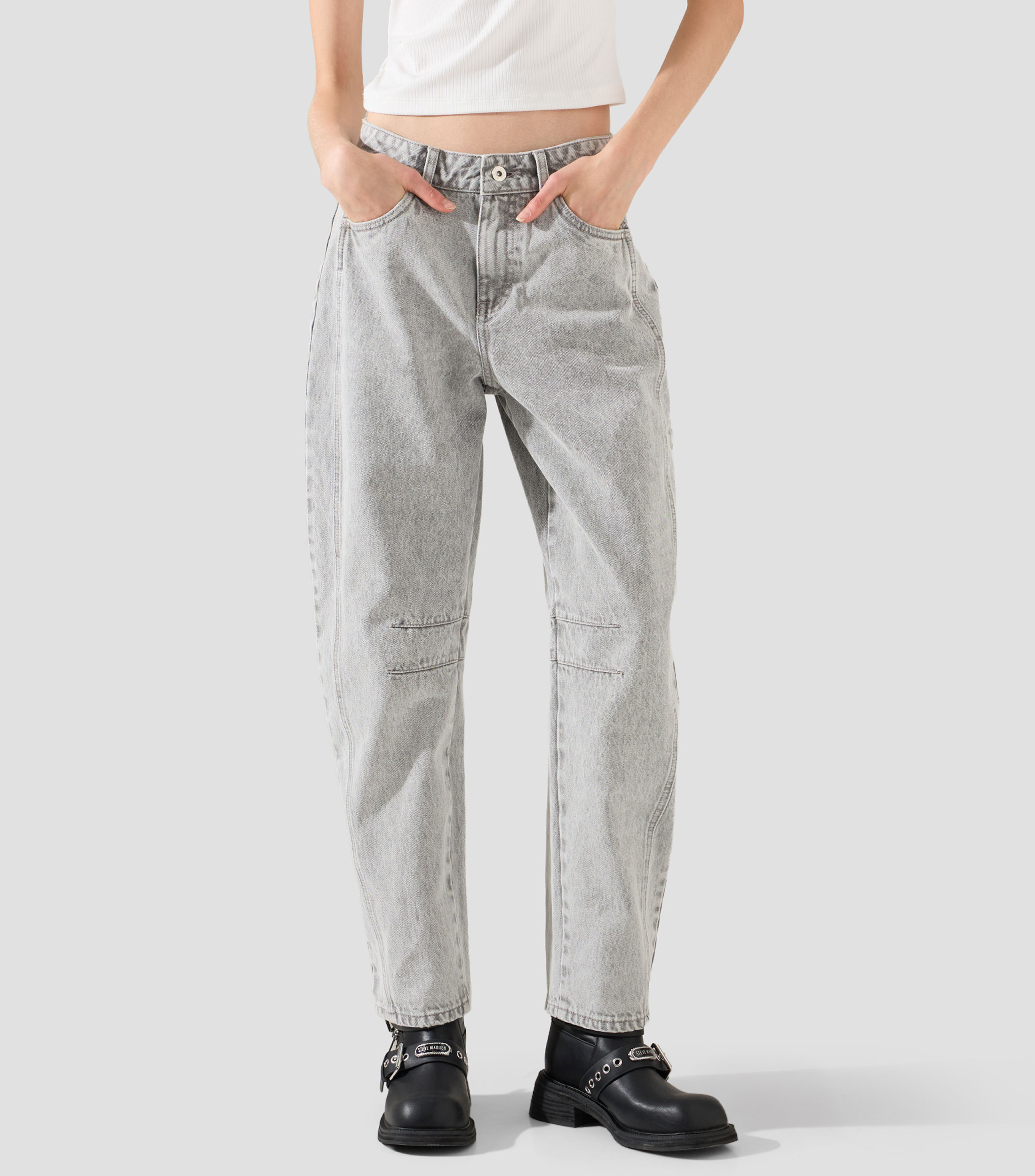 Jeans de corte amplio Mujer