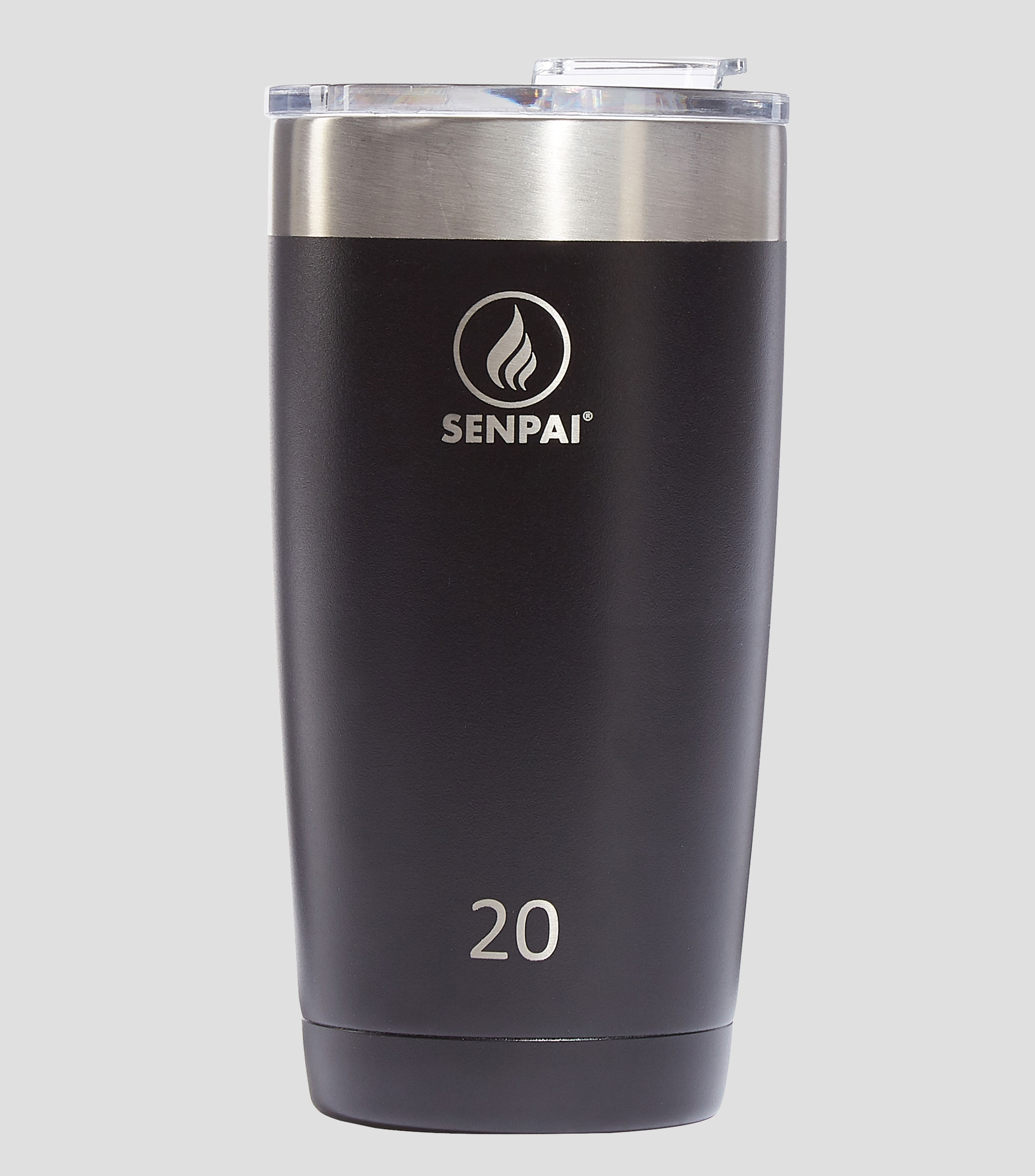 Vaso con Tapa negro