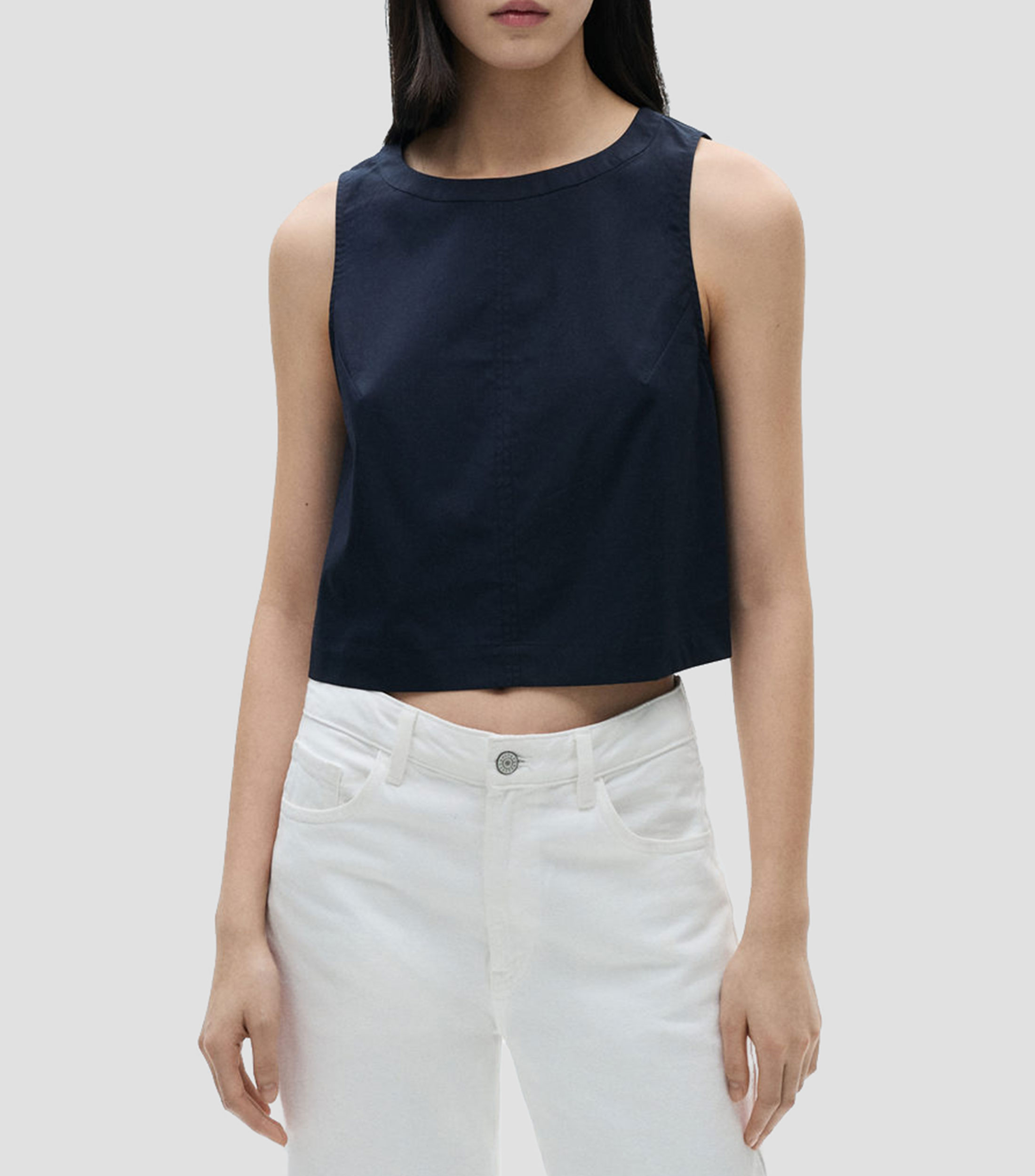 Crop Top liso Mujer