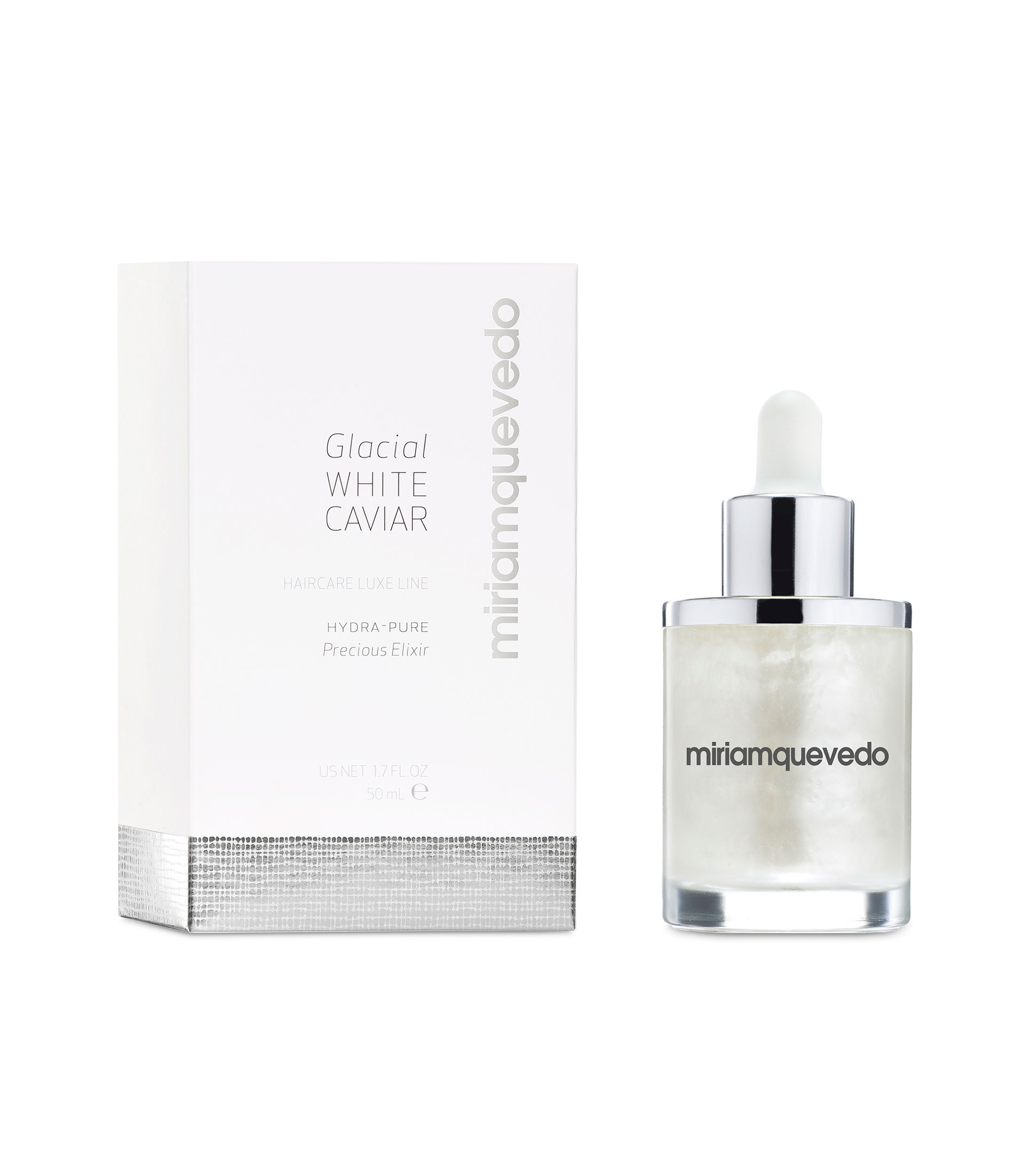 Tratamiento de brillo para el cabello Glacial White Caviar Hydra-Pure Precious Elixir, 50 ml