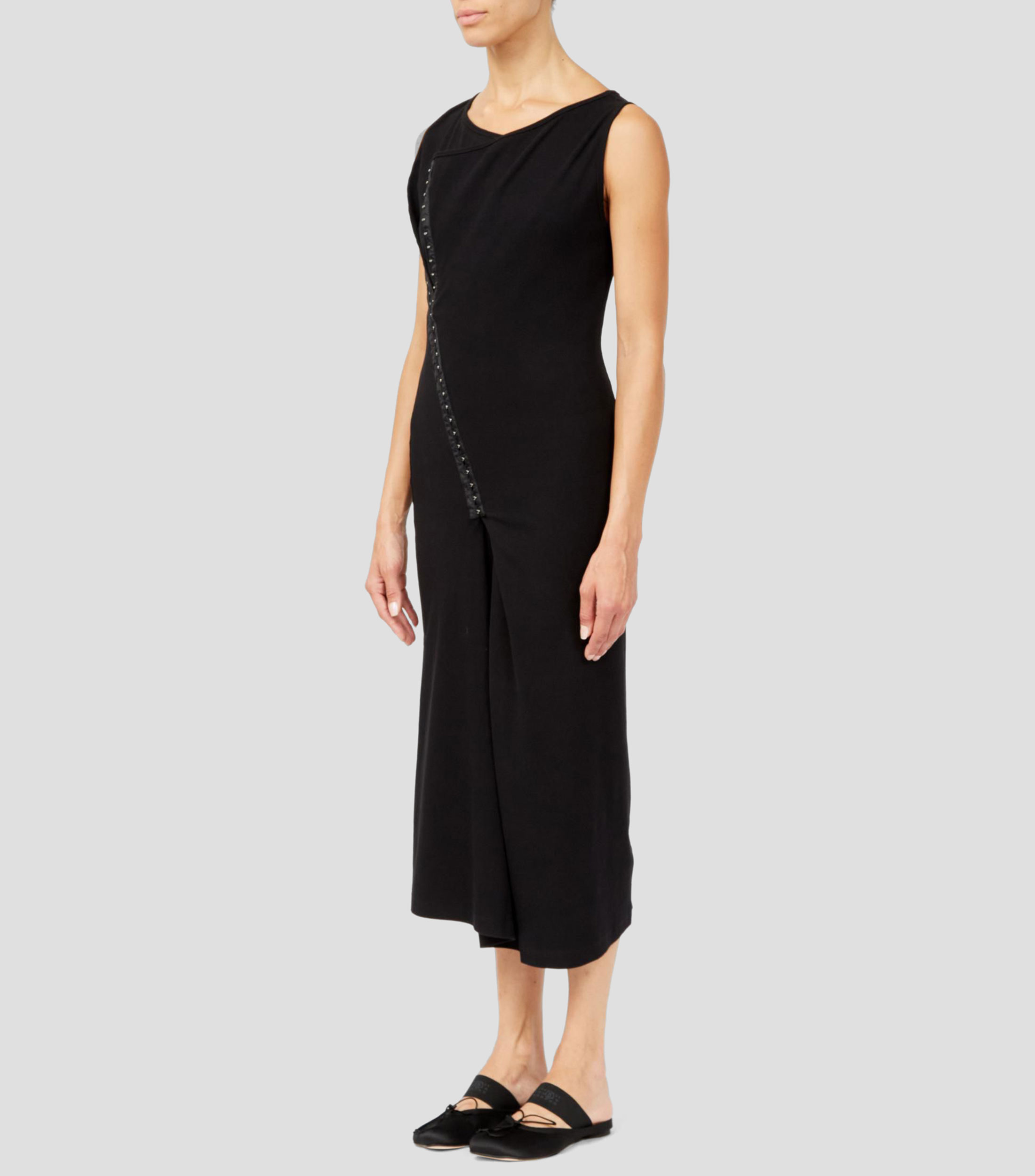 Vestido midi liso Mujer