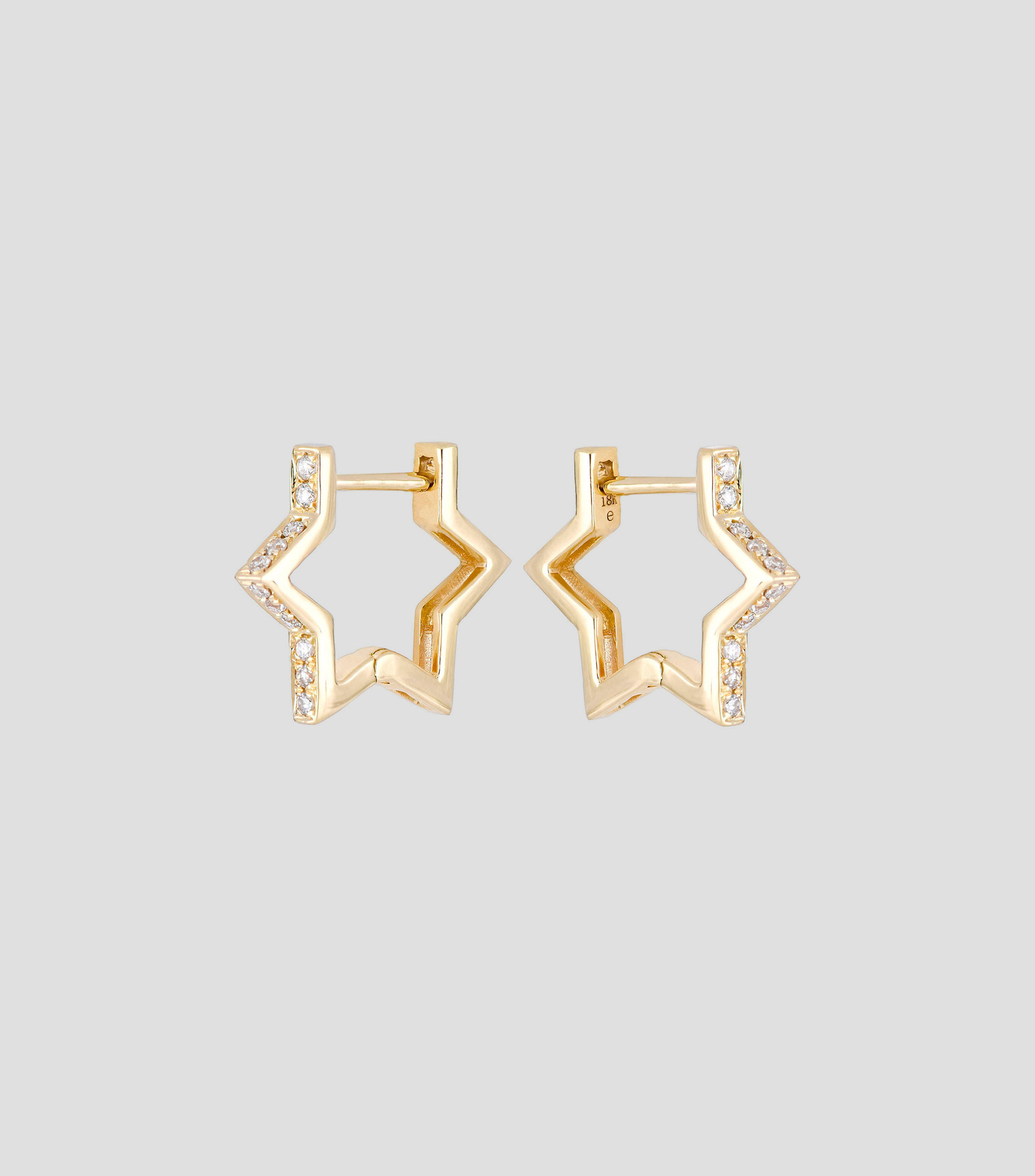 Aretes en oro 18 Kts con diamantes Mujer