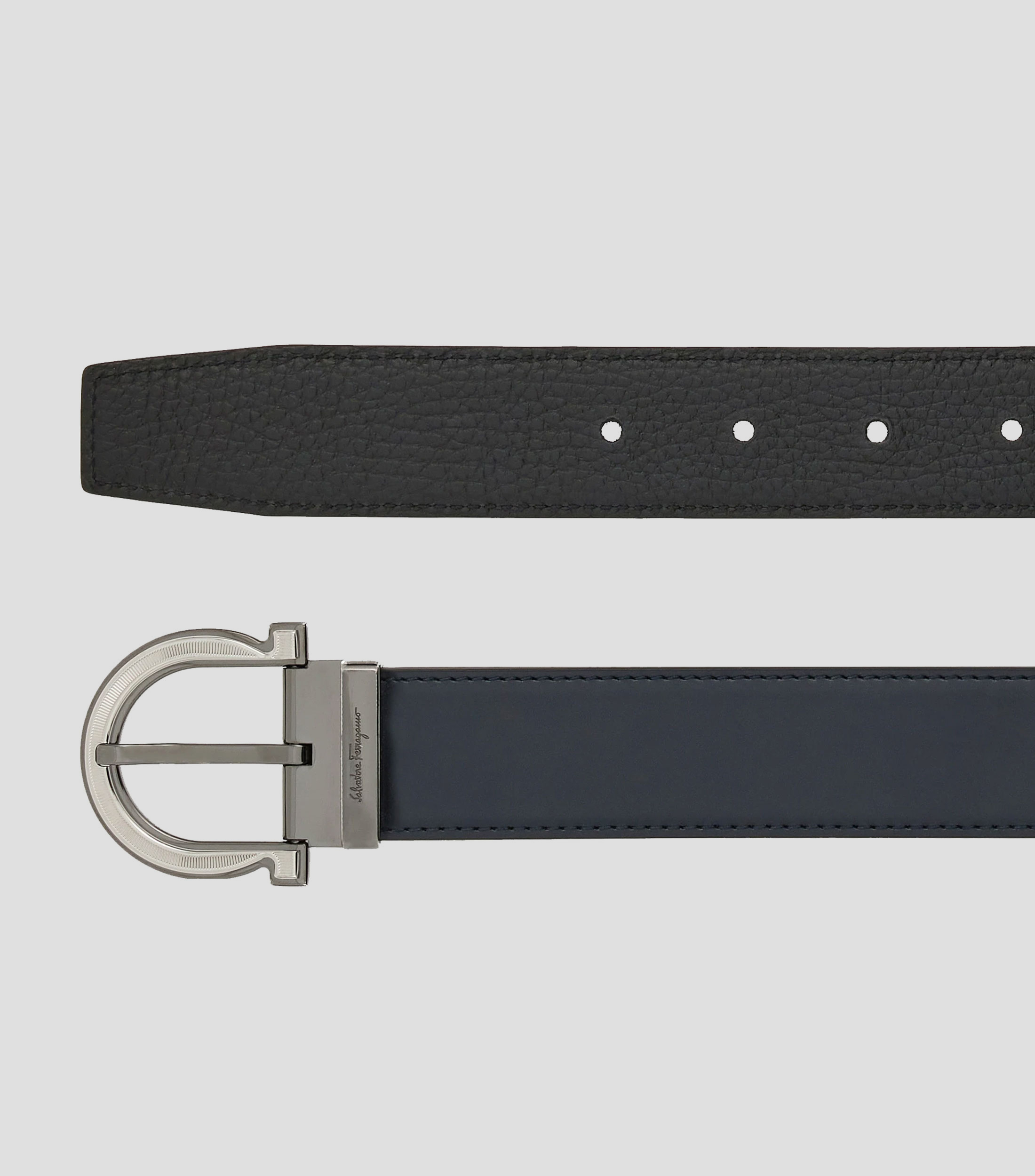 Cinturon Gancini reversible y ajustable Hombre