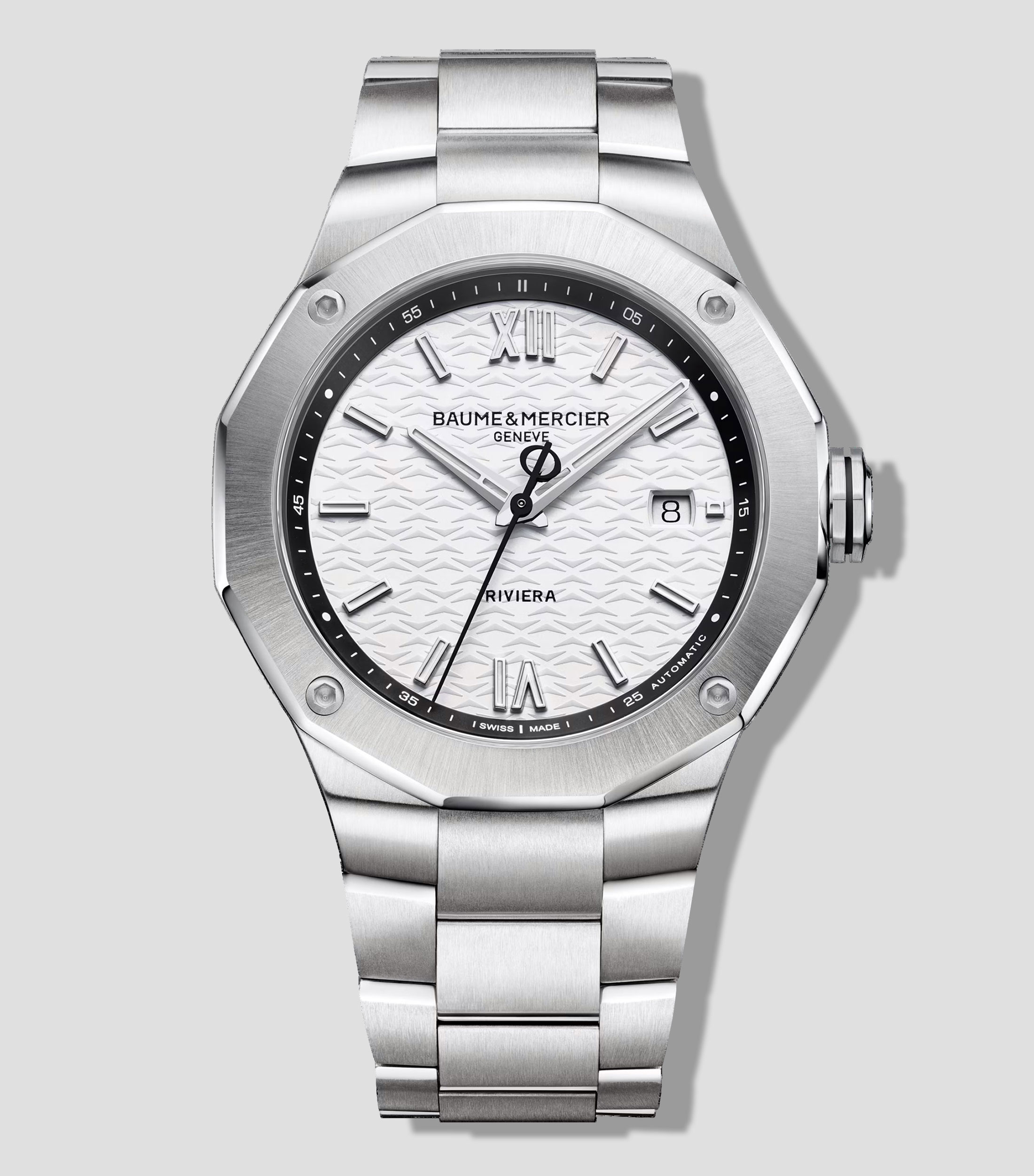 Reloj para hombre Riviera casual, plateado